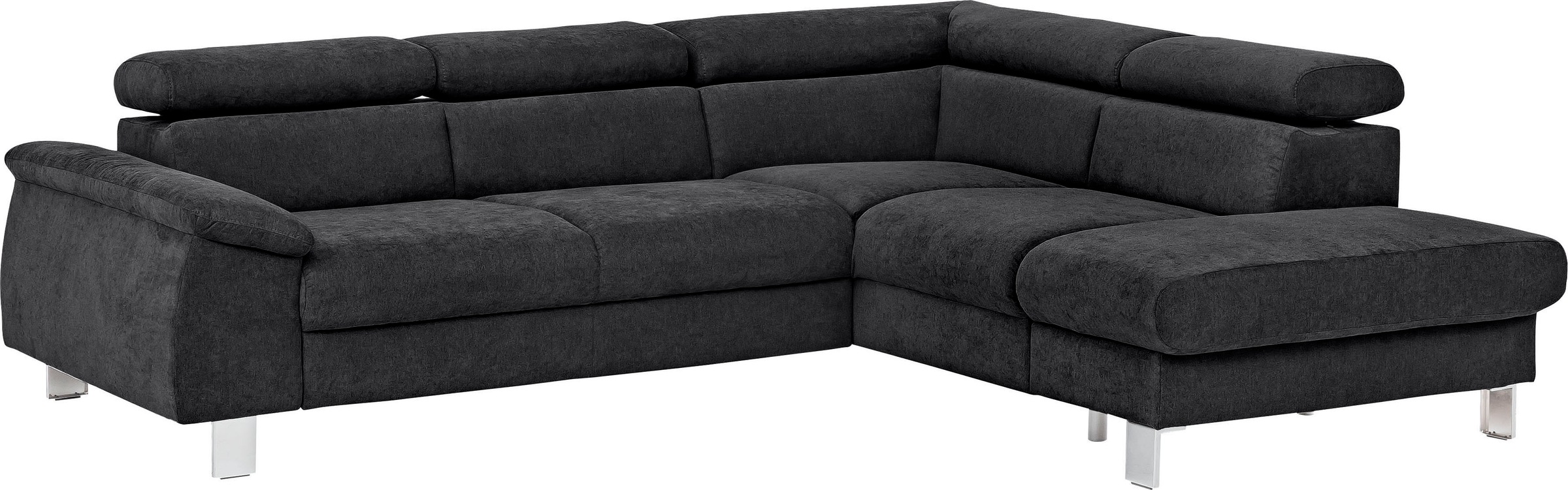 COTTA Ecksofa "Komaris L-Form, B: 249 cm" mit Kopfteilverstellung, optional Schlaffunktion, Bettkasten & Licht