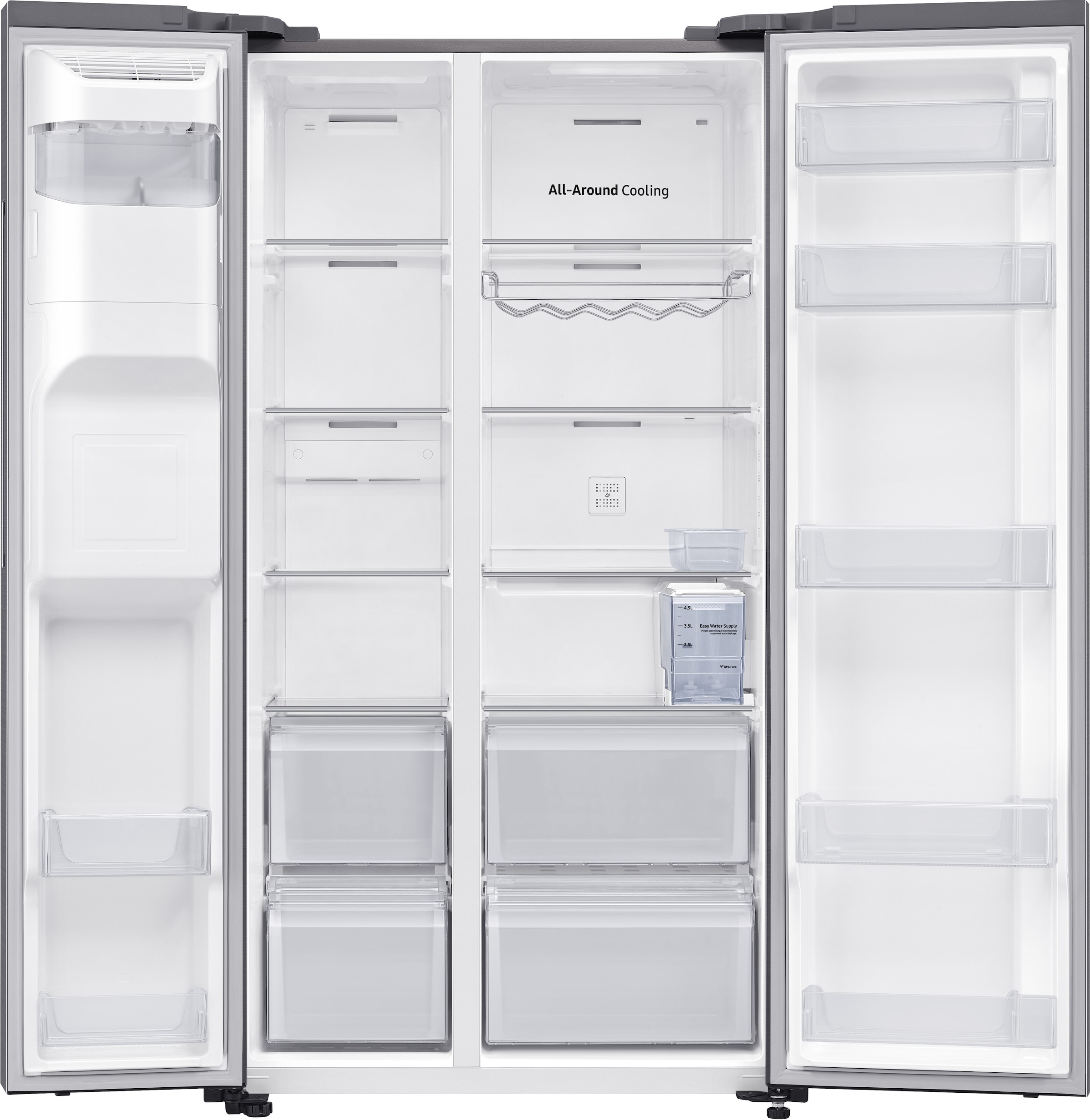 Samsung Side-by-Side »RS64DG53R3B1EF«, RS64DG53R3S9, 178 cm hoch, 91,2 cm breit, SpaceMax - Viel Platz für deine Vorräte