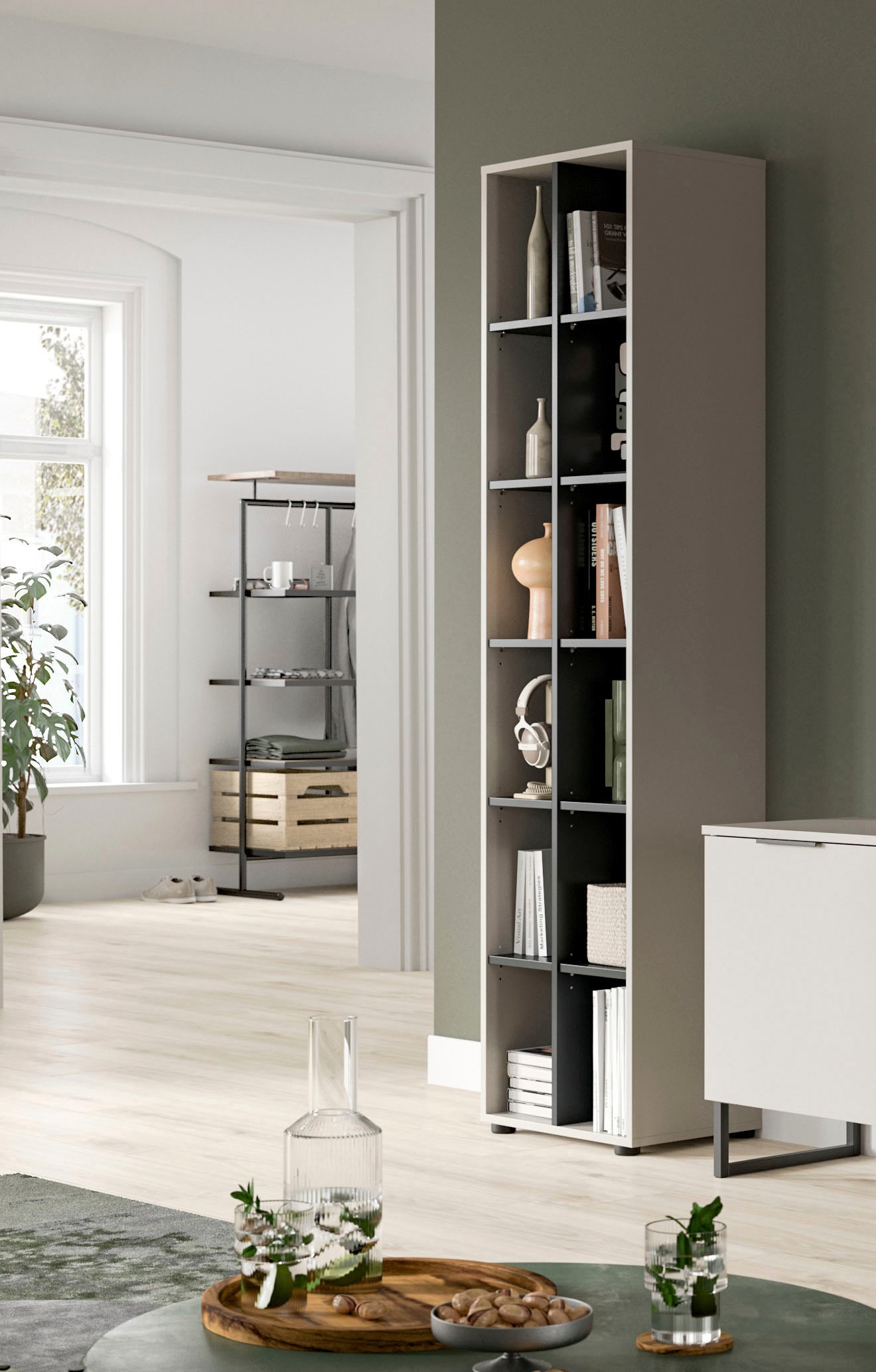 INOSIGN Standregal »ADIO, Höhe 192 cm, 12 Fächer, 10 höhenverstellbare Einlegeböden« 1 Stk. tlg. Regal, Stauraumregal, Wohnzimmerregal, Bücherregal, Wandregal