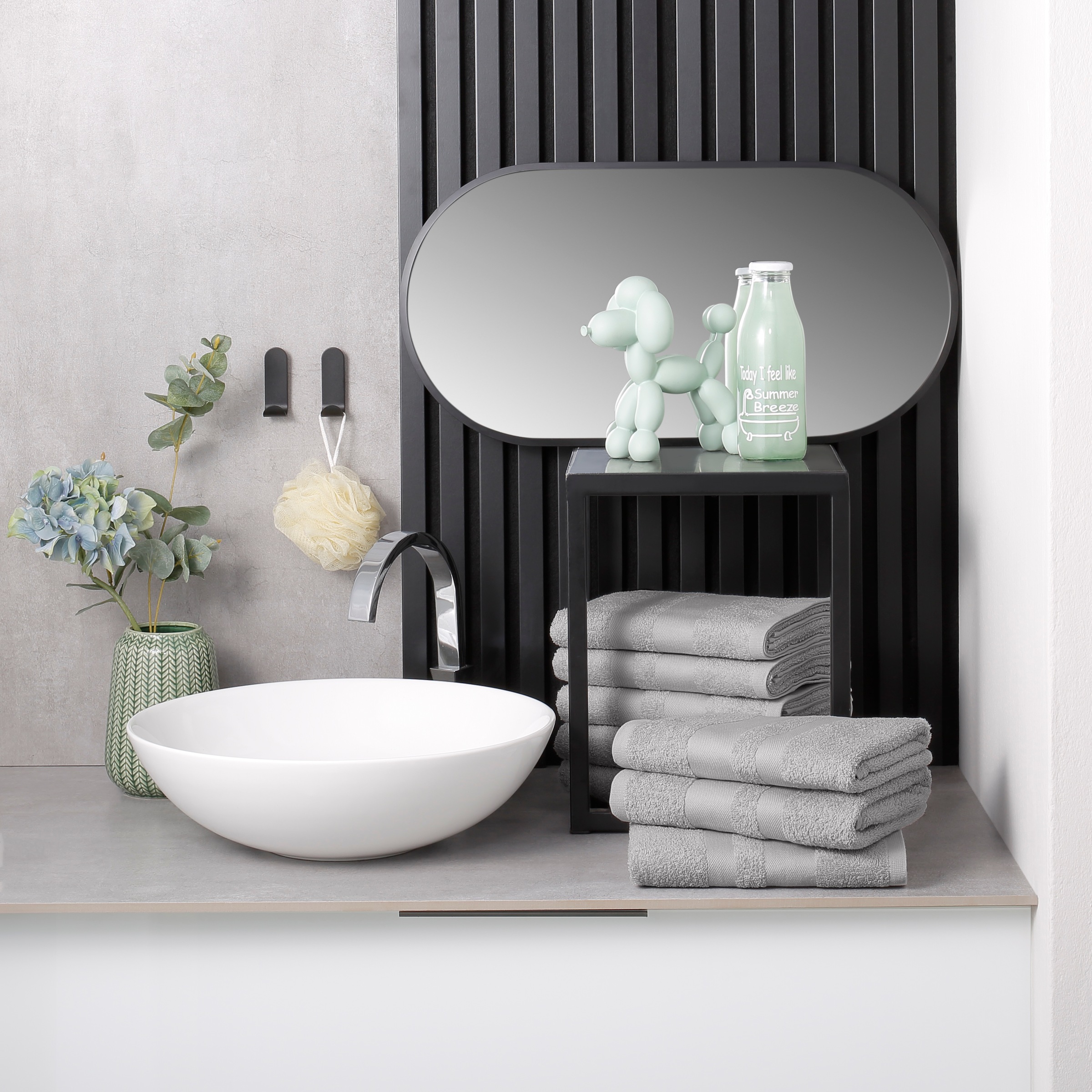 OTTO home Handtücher "Vanessa, 8 Handtücher, 50x100cm, in Standard- und Premium-Qualität" Handtücher mit Bordüre, 100% Baumwolle, einfarbig, weich