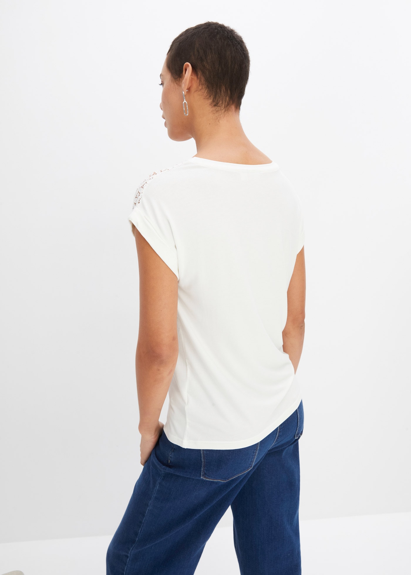 bonprix T-Shirt »Shirt aus Viskose-Mix« Shirt aus Viskose-Mix