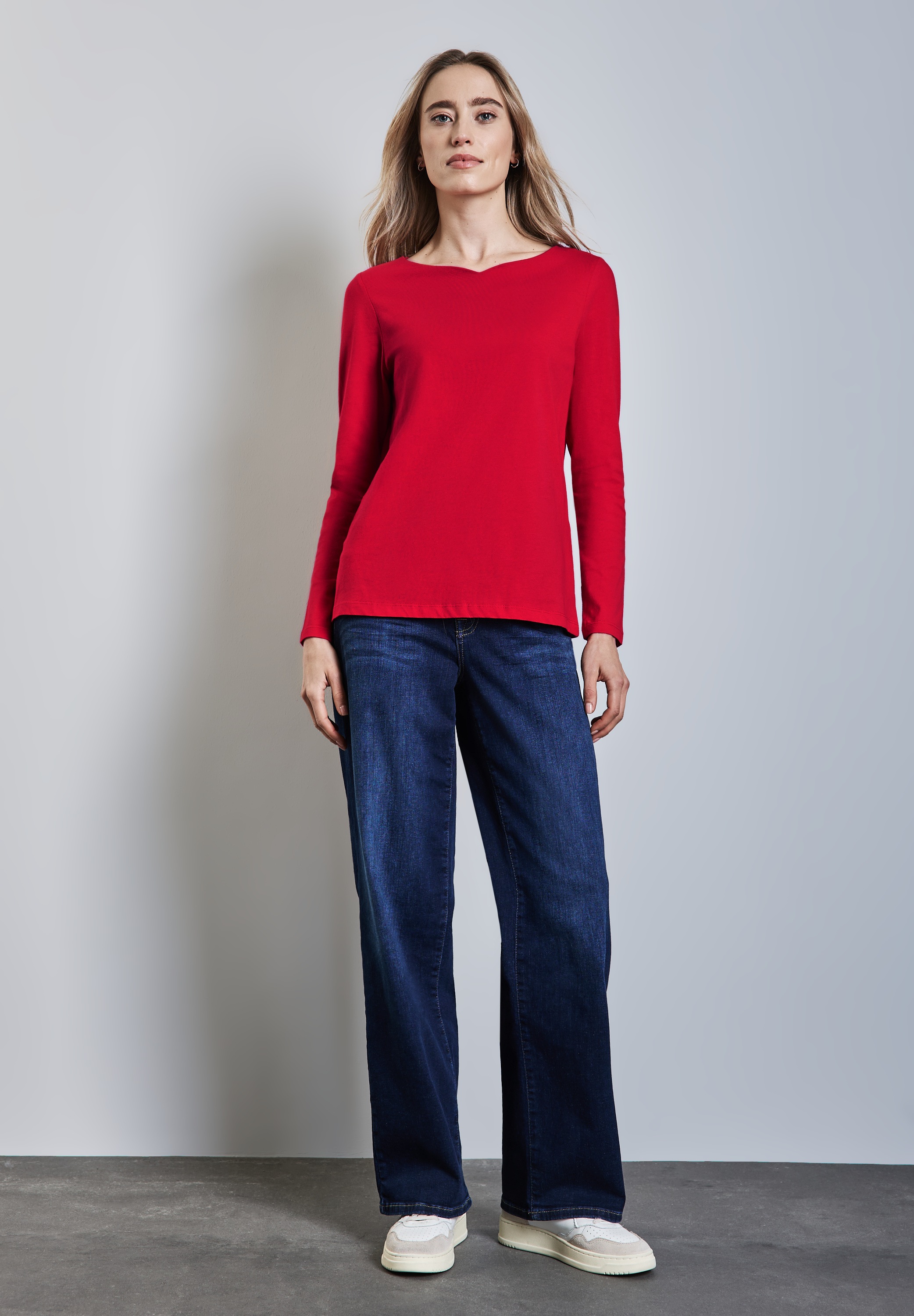 STREET ONE Langarmshirt, aus reiner Baumwolle