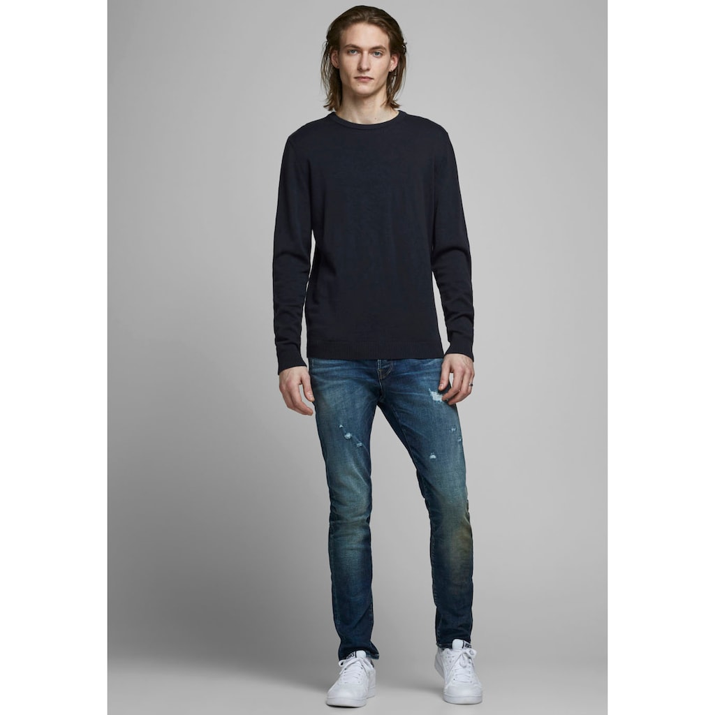 Jack & Jones Rundhalspullover »BASIC KNIT CREW NECK«