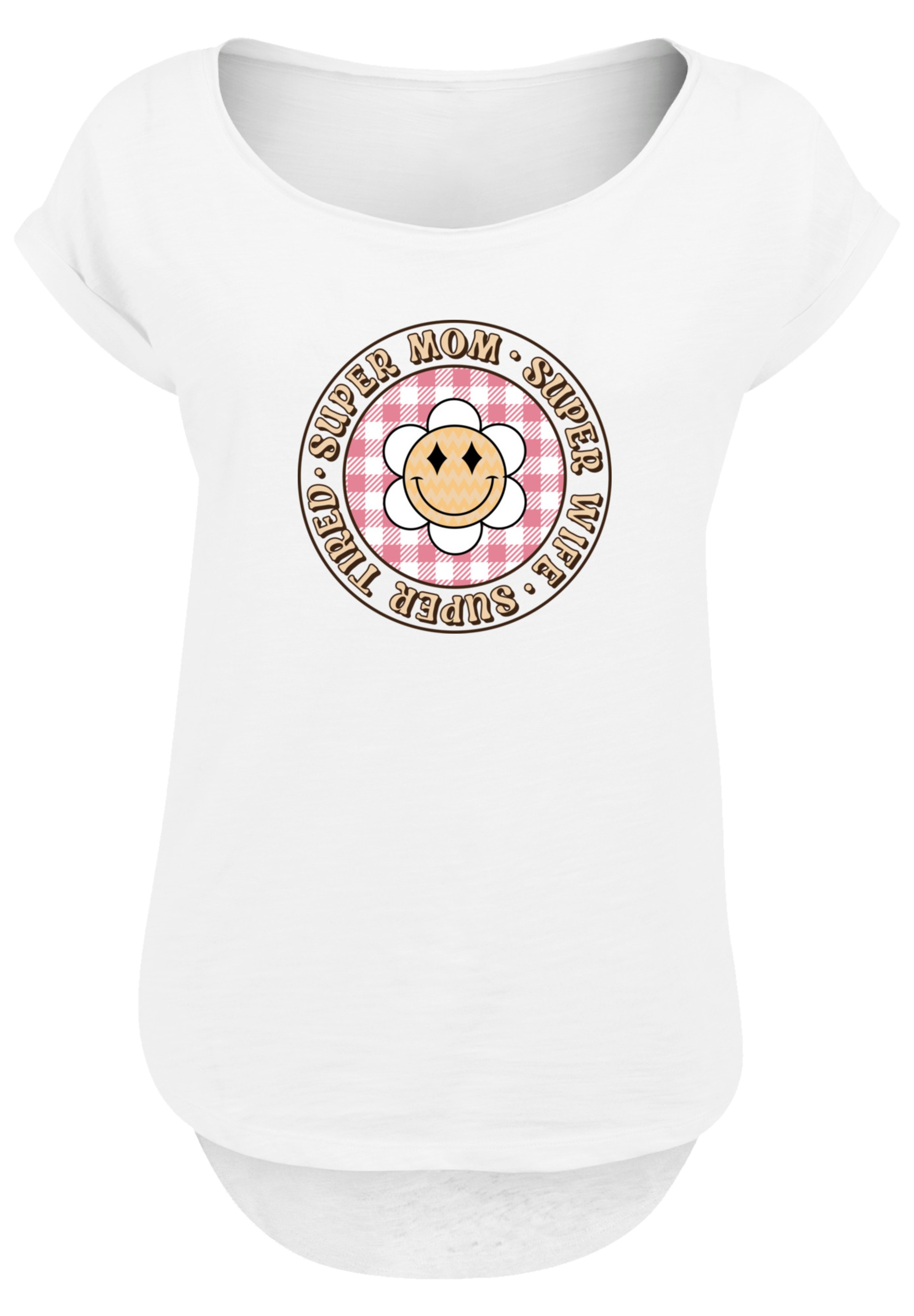 F4NT4STIC T-Shirt »Muttertag super müde Mama Retro Blumen«, Premium Qualität