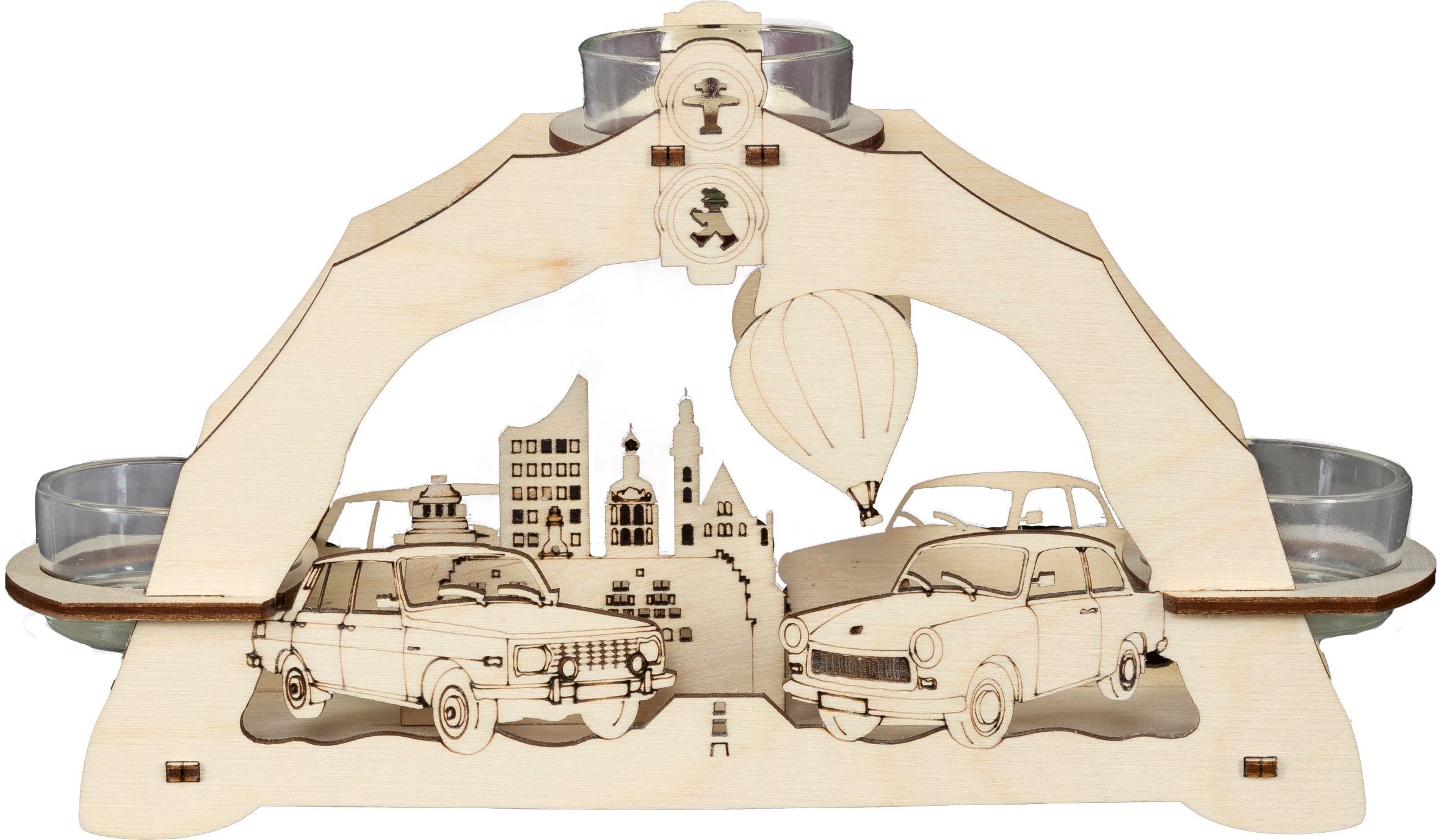 SAICO Original Teelichthalter "Trabant und Wartburg" BxHxT: 23x13x6,5 cm günstig online kaufen