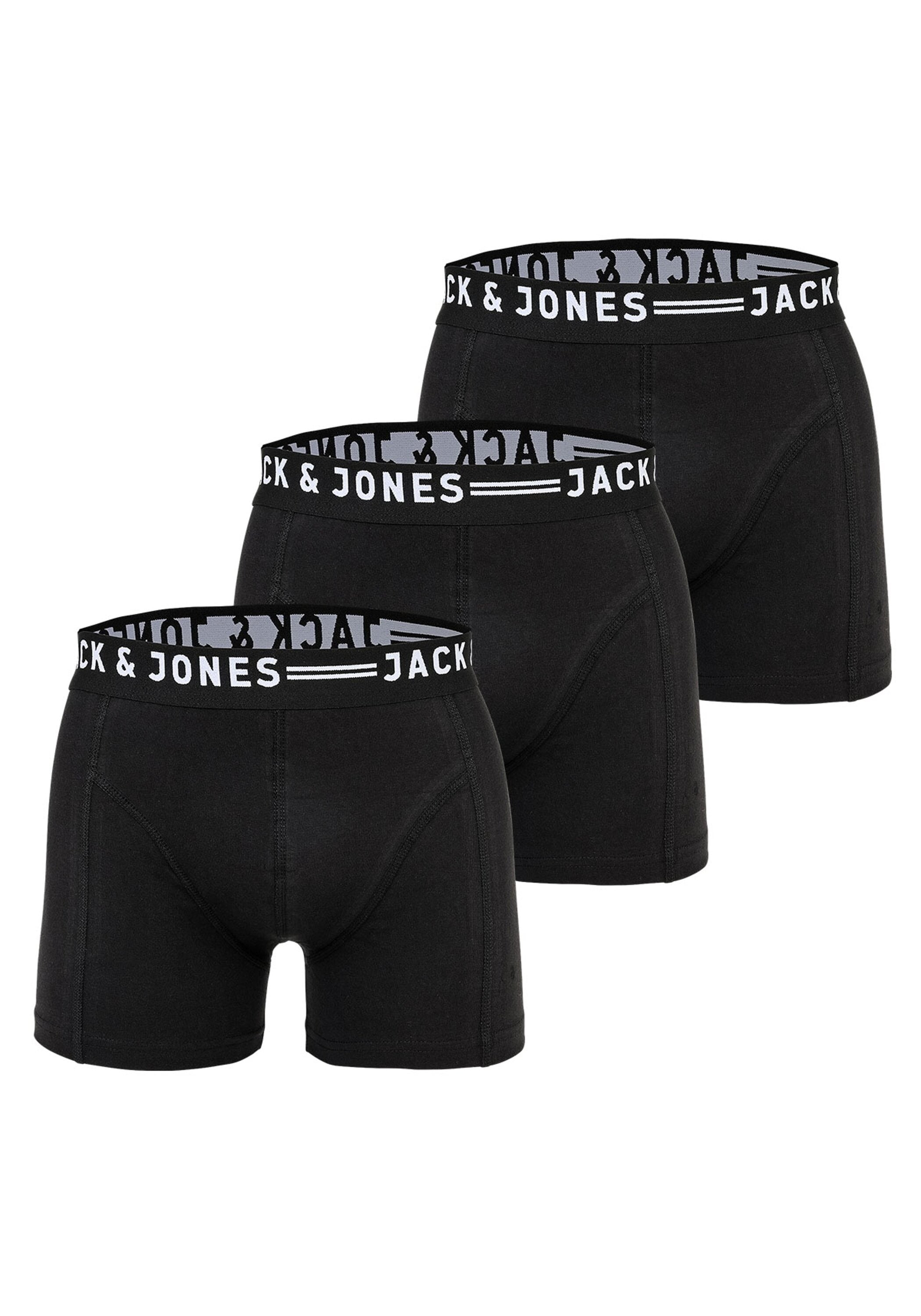 Jack & Jones Boxershorts "Boxershort SENSE TRUNKS 3 PACK 3er Pack"