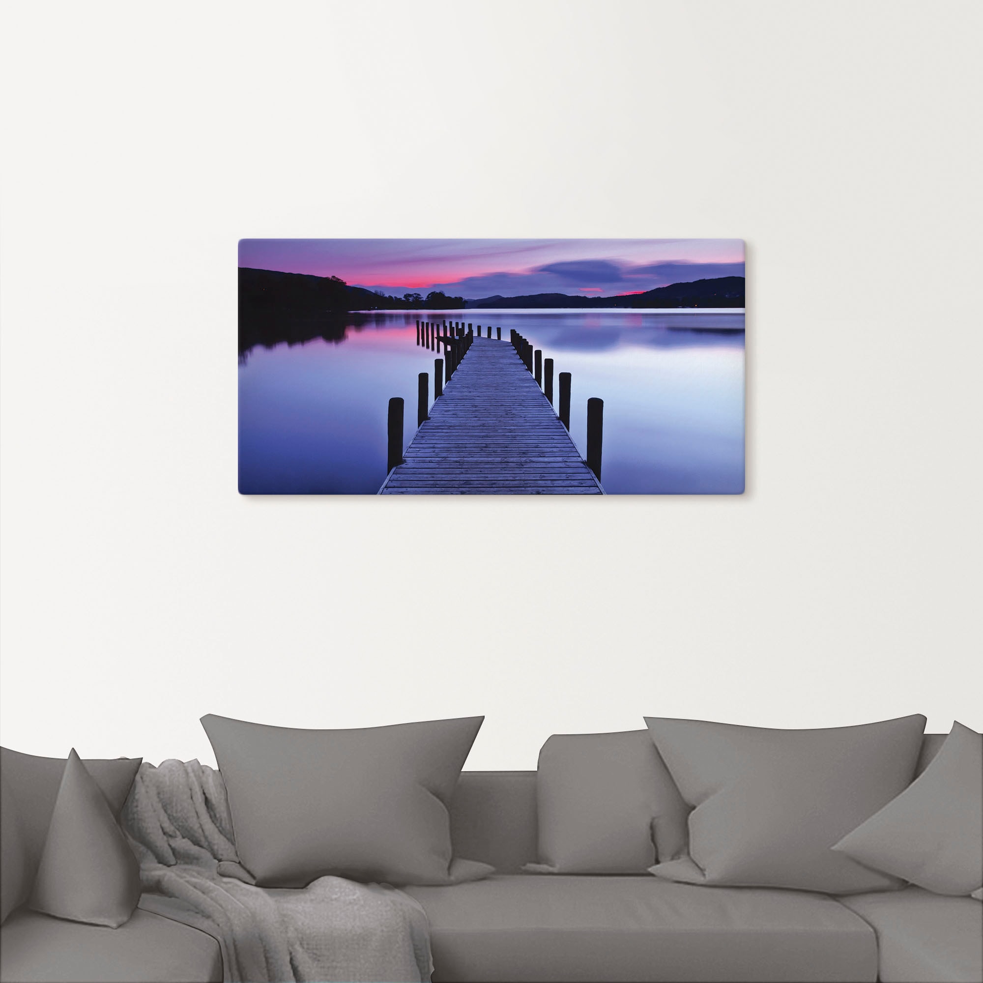 »Panorama als Alubild, St.), Coniston Poster Wandaufkleber Artland Seebilder, Wandbild versch. in BAUR Größen Water«, (1 Steg oder | Leinwandbild, bestellen