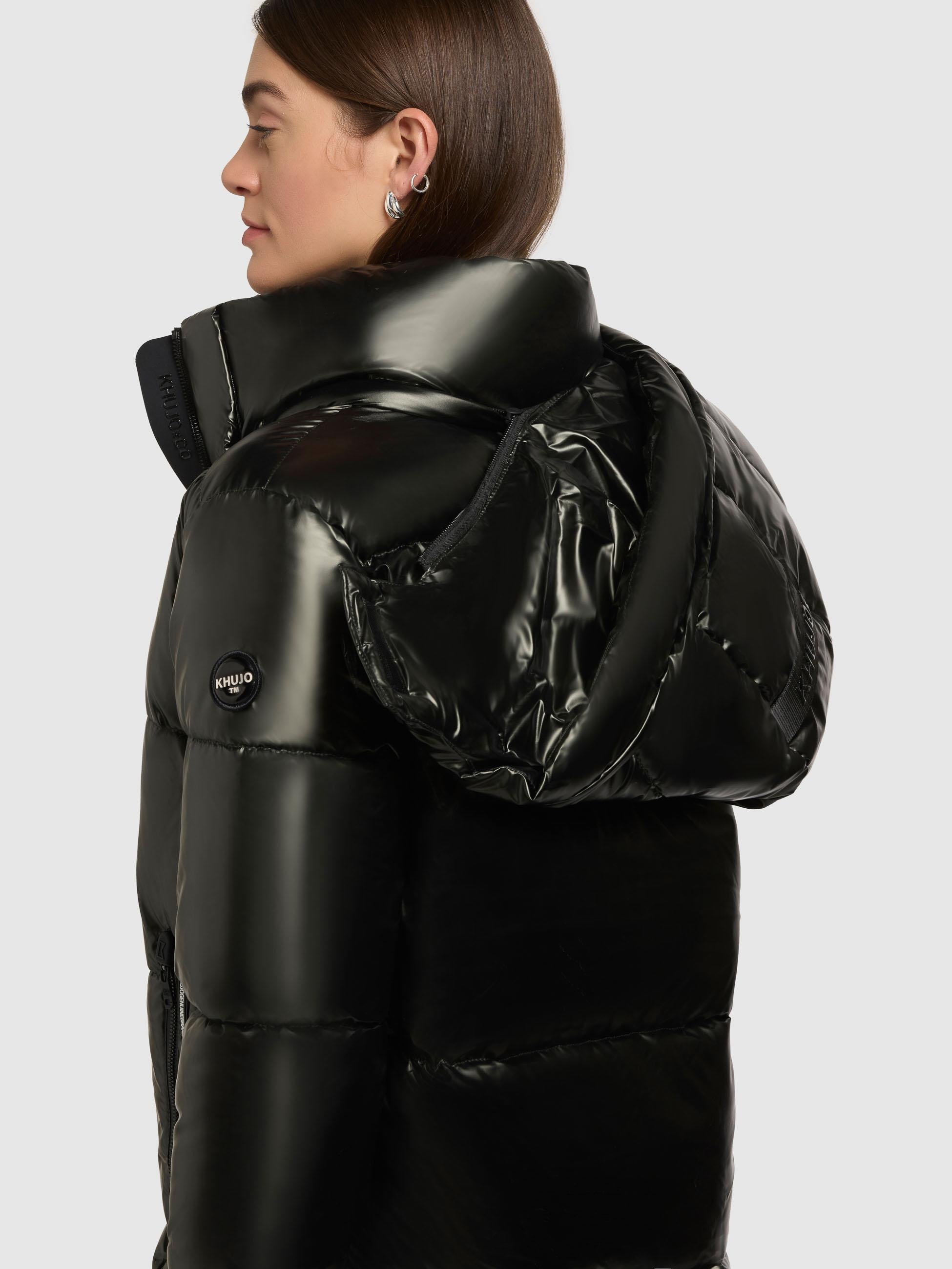 khujo Steppmantel »Haya Shiny-YM«, Wasserdichter gesteppter Damen Winter Kurzmantel