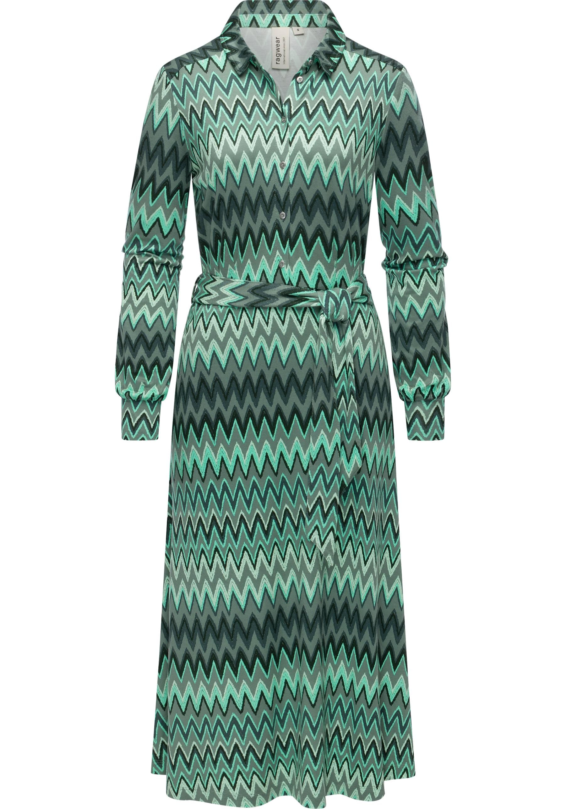 Ragwear Blusenkleid "Plantee Print" Eingrifftaschen Modisches Damenkleid mi günstig online kaufen