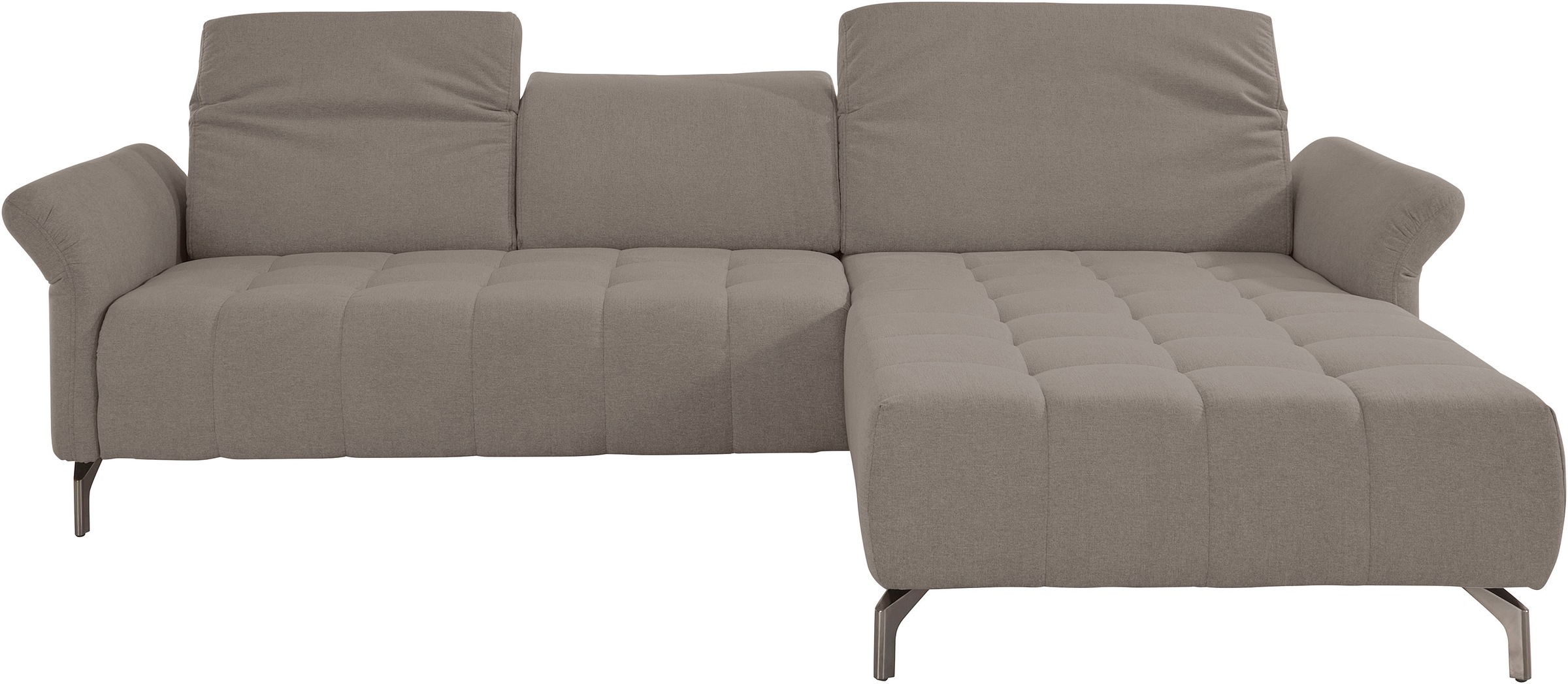 INOSIGN Ecksofa »Fresh L-Form«, Federkern, wahlweise Kopfteilverstellung und motorischer Vorziehsitz