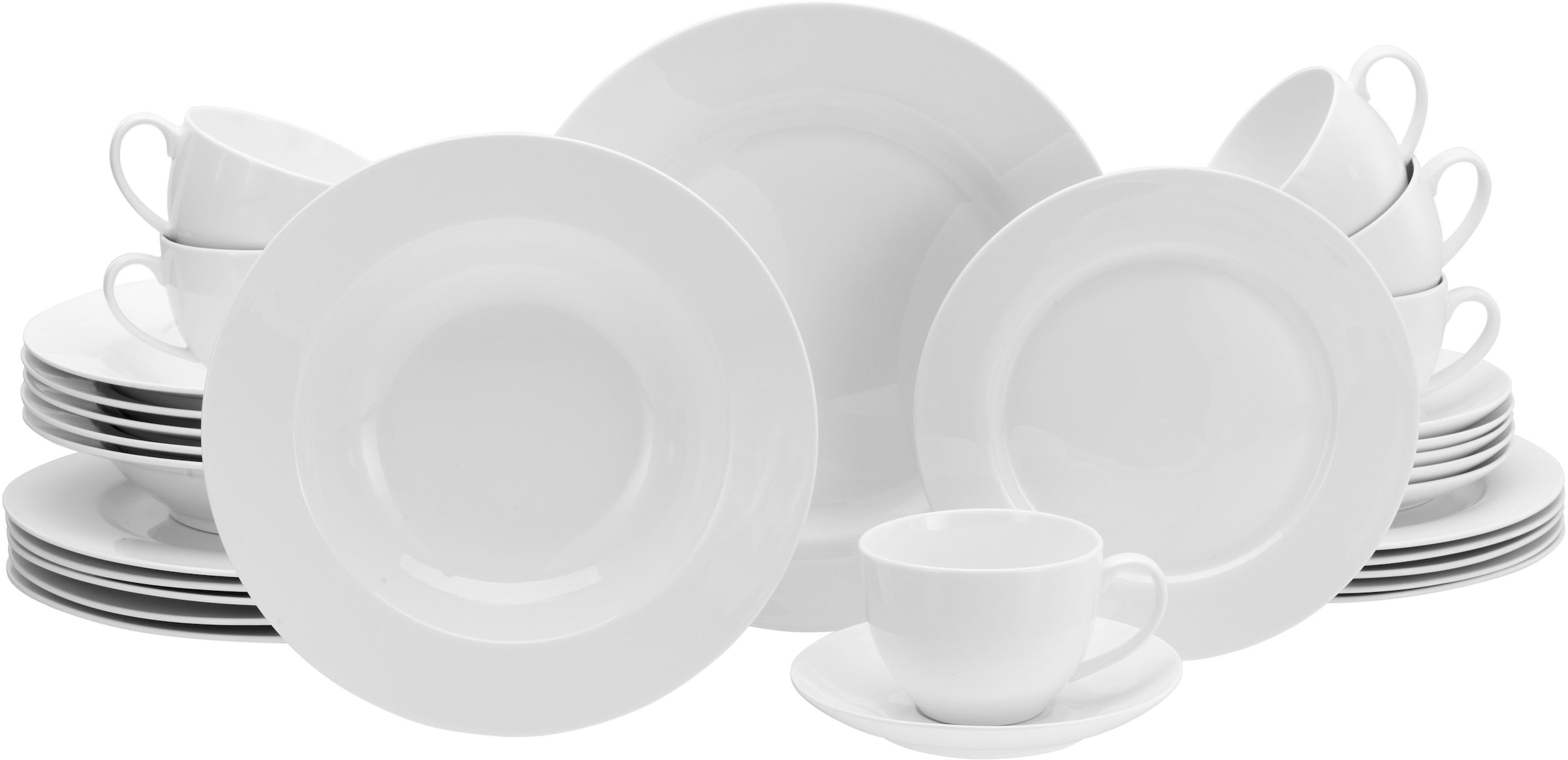CreaTable Kombiservice "Fleur Royal" extrem dünn, leicht, lichtdurchlässig günstig online kaufen
