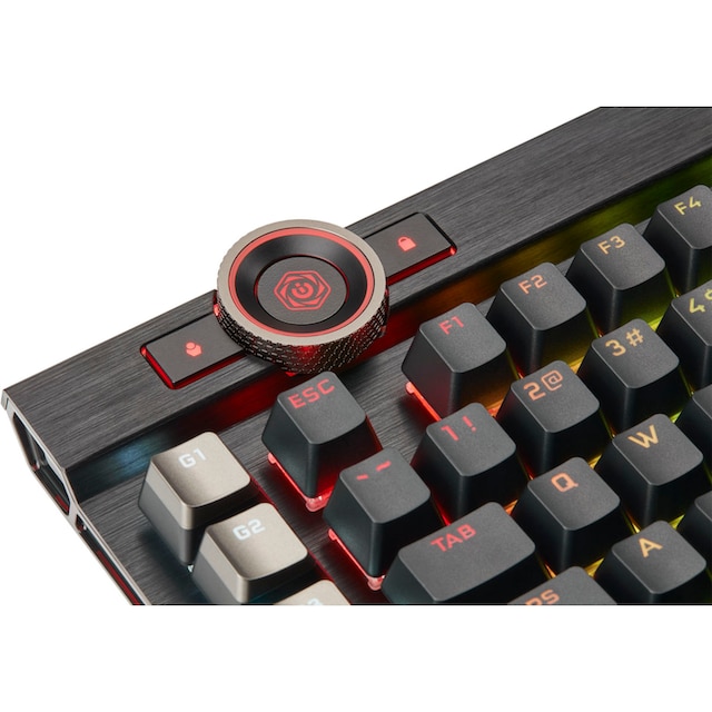 Corsair Gaming-Tastatur »Corsair K100 RGB«,  (Handgelenkauflage-Multimedia-Tasten-programmierbare G-Tasten) | BAUR