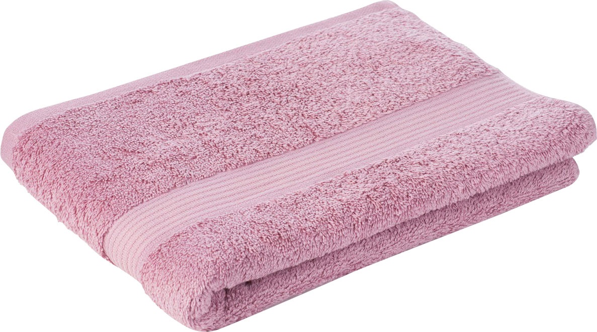 Badetuch GÖZZE, B:70cm L:140cm, rosa, Frottier, Obermaterial: 100% Baumwolle, Handtücher, "New York", moderne Uni-Farben, strukturierte Borte, 100%