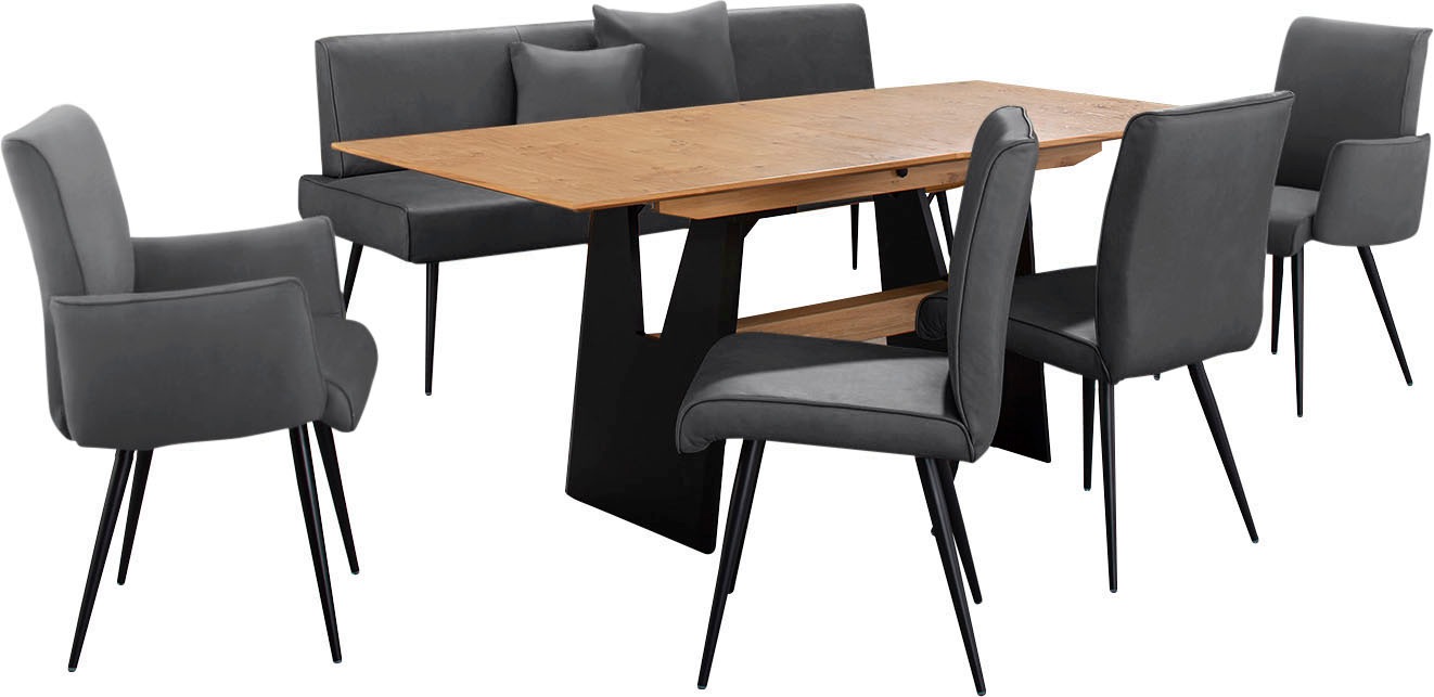 K+W Komfort & Wohnen Essgruppe "Giacomo I" 6 Stk. tlg. 2 Stühle und 2 Armle günstig online kaufen