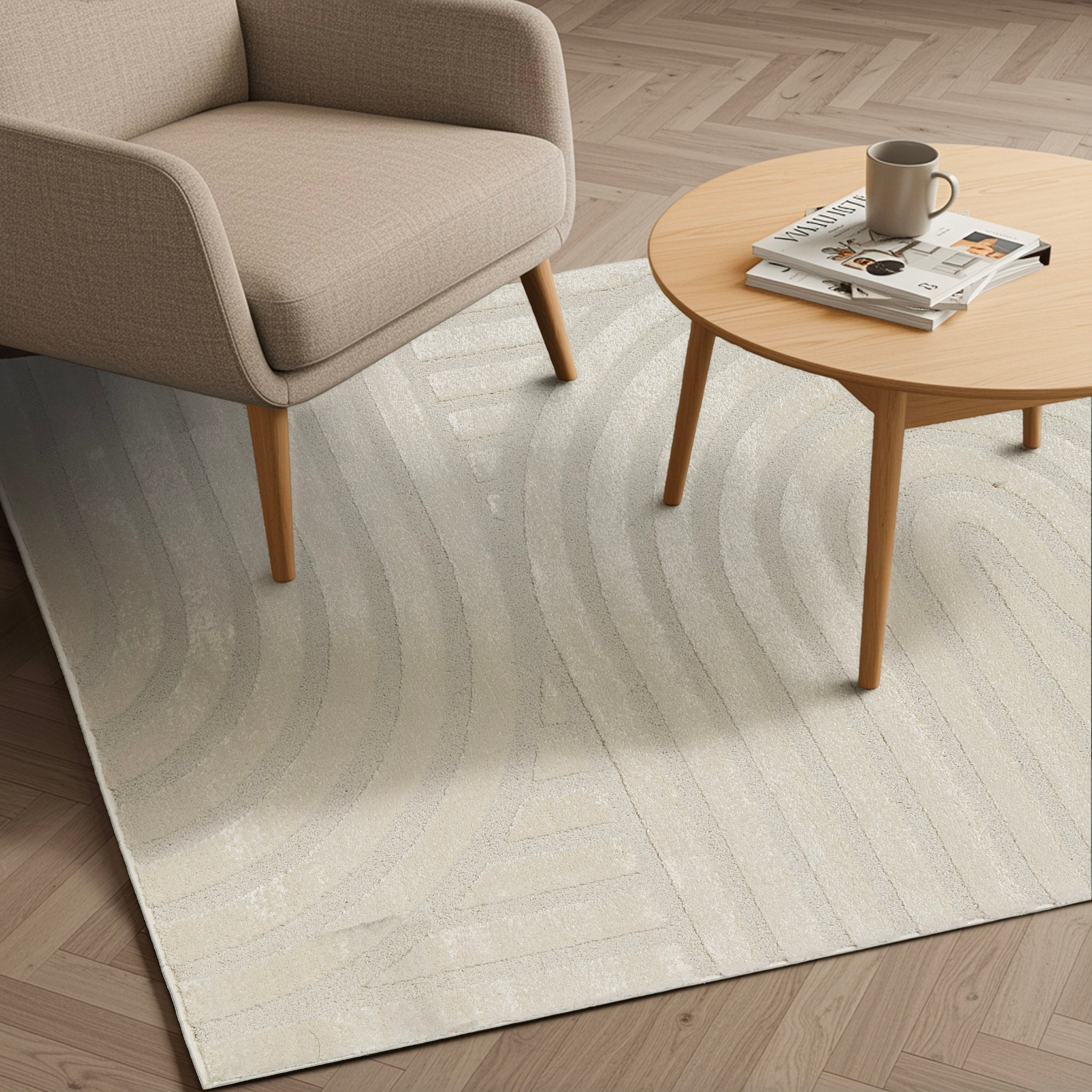 OTTO home Teppich »Rubi, Supersoft, 3D- Design, weiche Haptik«, rechteckig, 9 mm Höhe, softer Kurzflor, pflegeleicht, Wohnzimmer, Esszimmer, Schlafzimmer