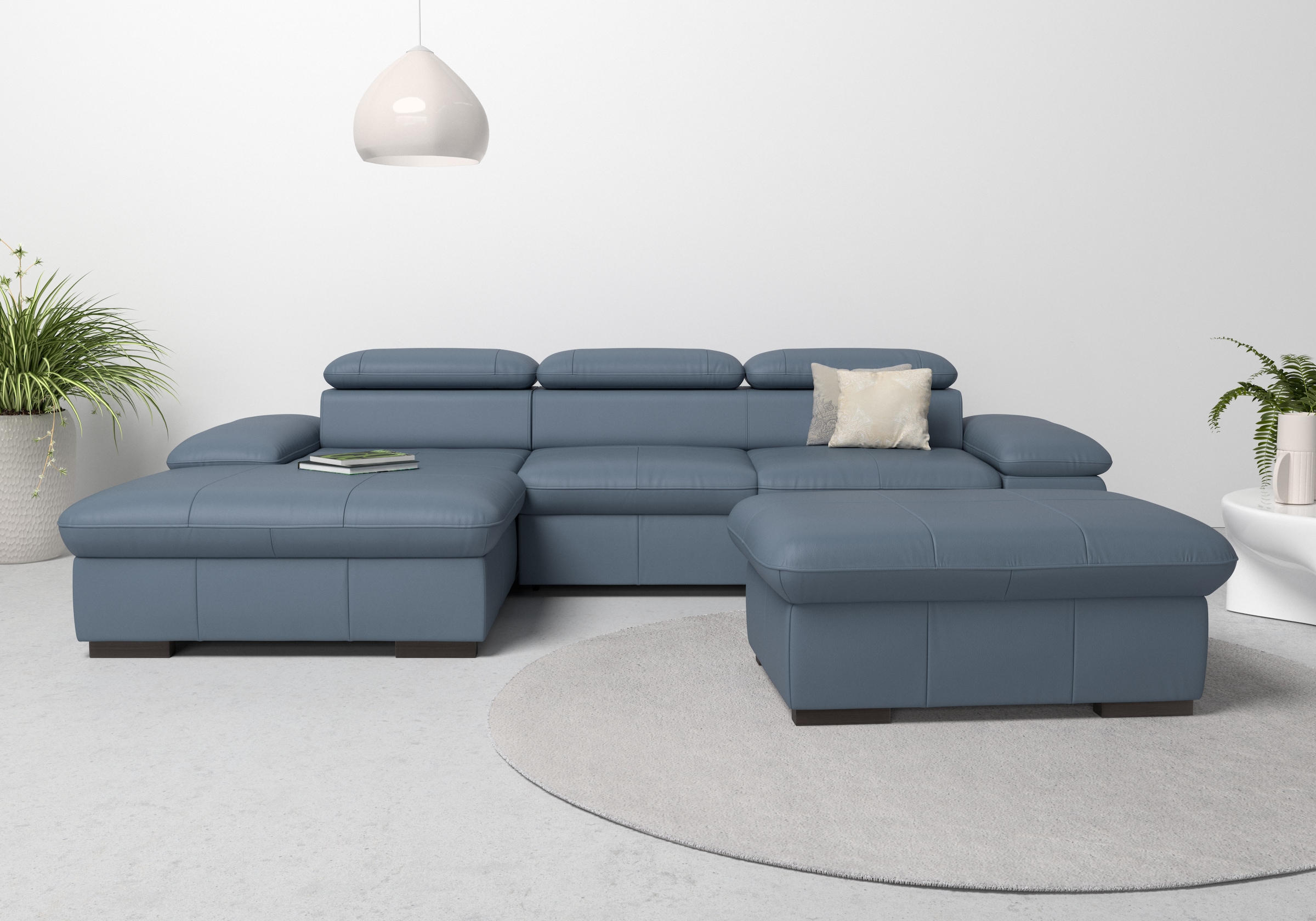 Home affaire Ecksofa "Alberto L-Form", mit Kopfteilverstellung, wahlweise m günstig online kaufen
