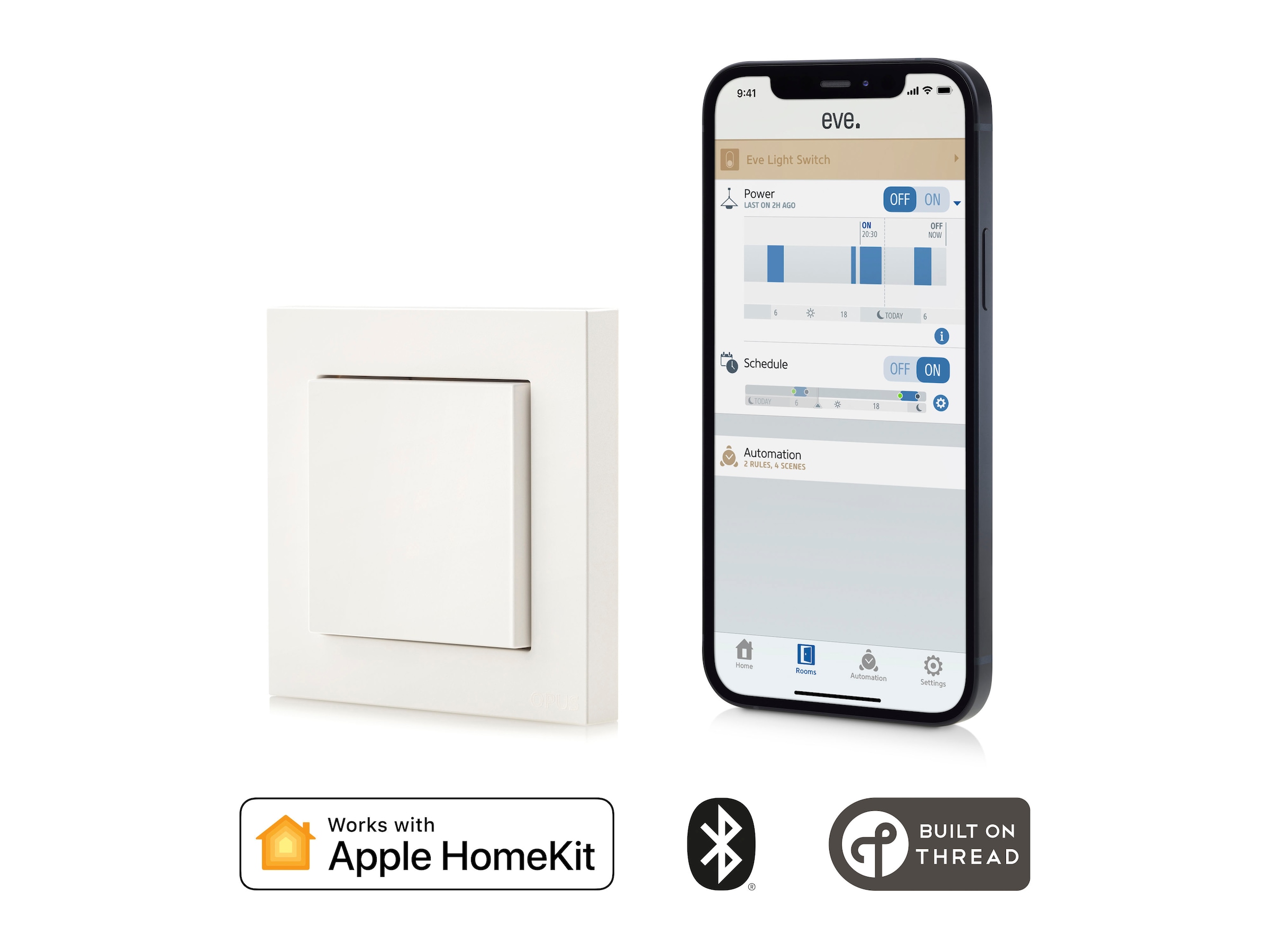 EVE Schalter »Light Switch (HomeKit) 2er Pack«, (Packung, 2 St.)