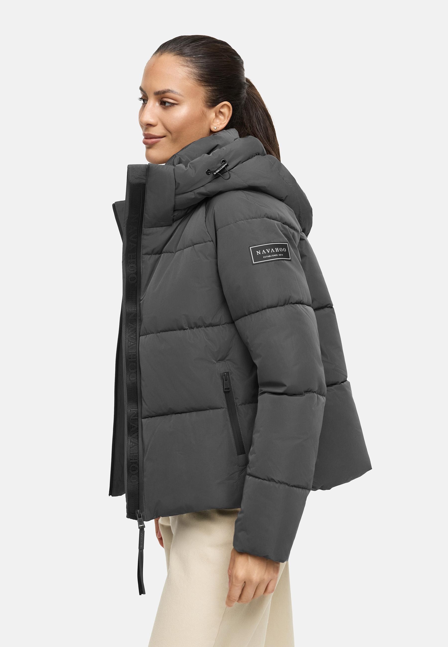 Navahoo Steppjacke »Frostherz XIV«, mit Kapuze, Kurze gesteppte Damen Winterjacke mit abnehmbarer Kapuze