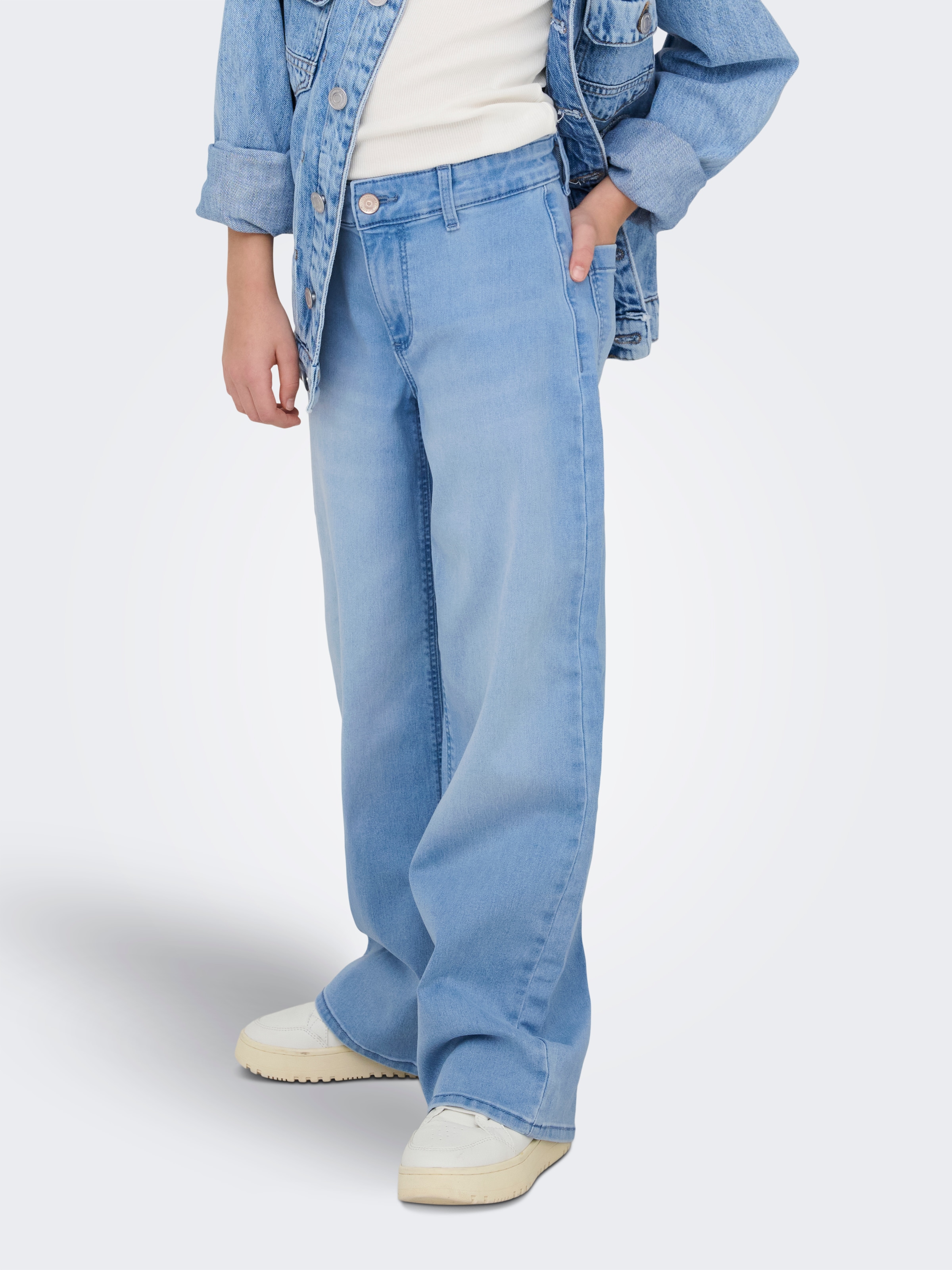 KIDS ONLY Weite Jeans "KOGSYLVIE CLEAN WIDE LEG LB DNM PIM NOOS"