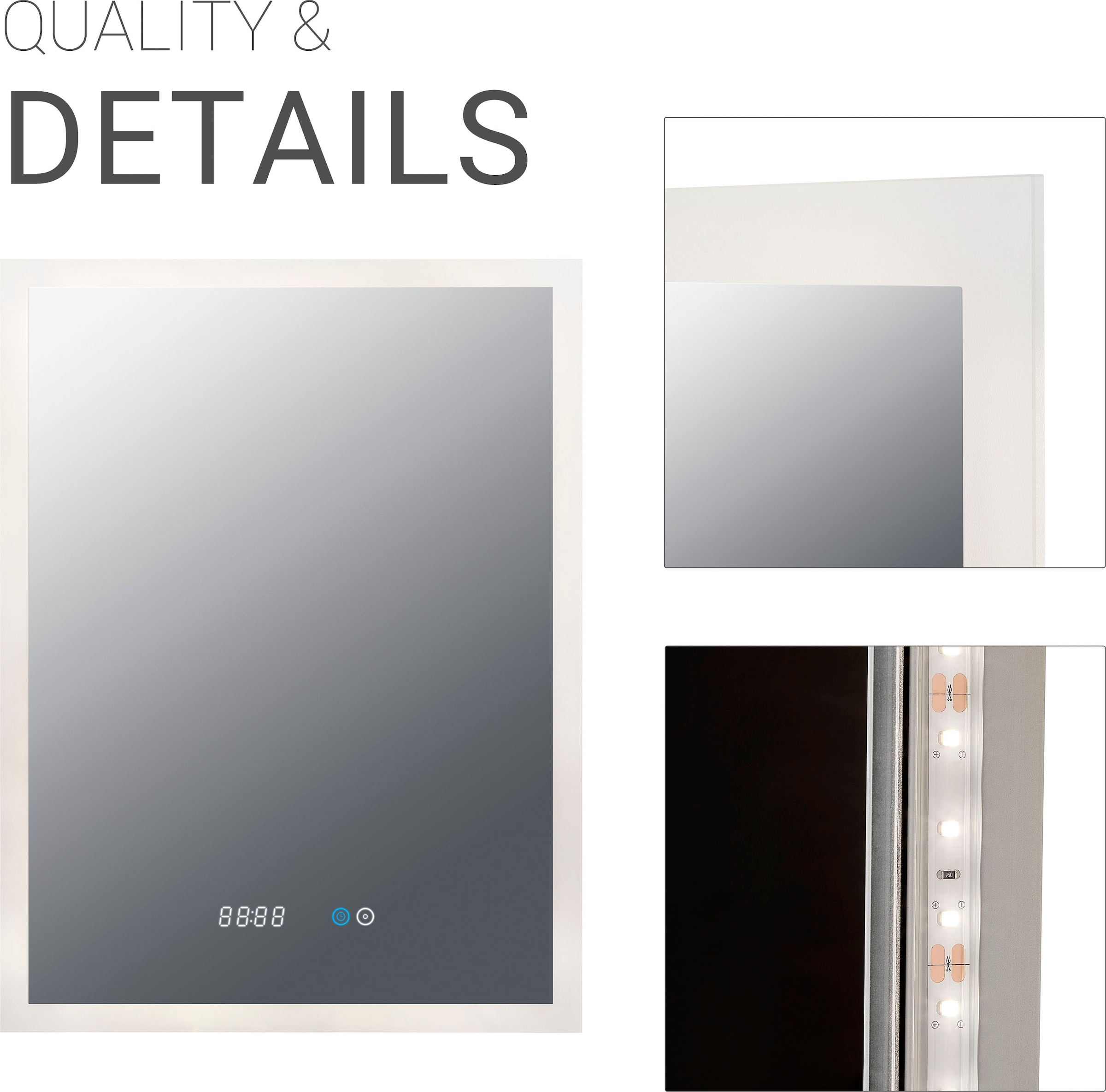 Paco Home Wandleuchte »BECKY«, LED Spiegellampe Touchschalter Lampe für Bad dimmbar