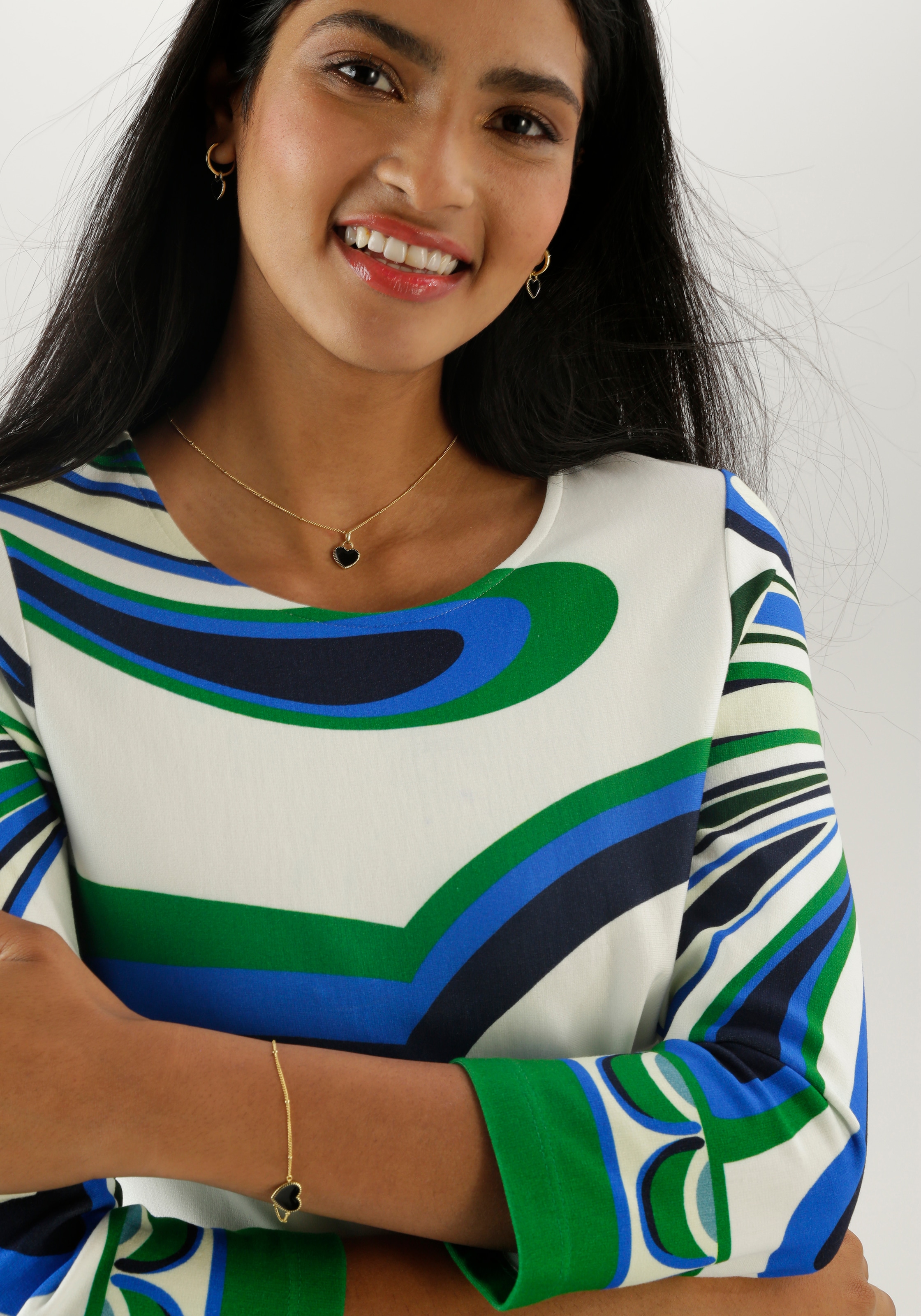 Aniston SELECTED Jerseykleid, mit fantasievollen Alloverprint