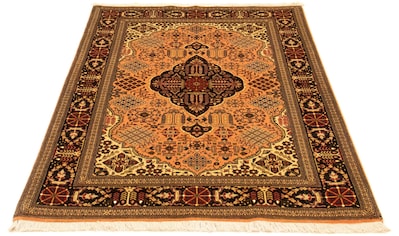 Teppich »Täbriz 50 Raj Teppich handgeknüpft terrakotta«, rechteckig