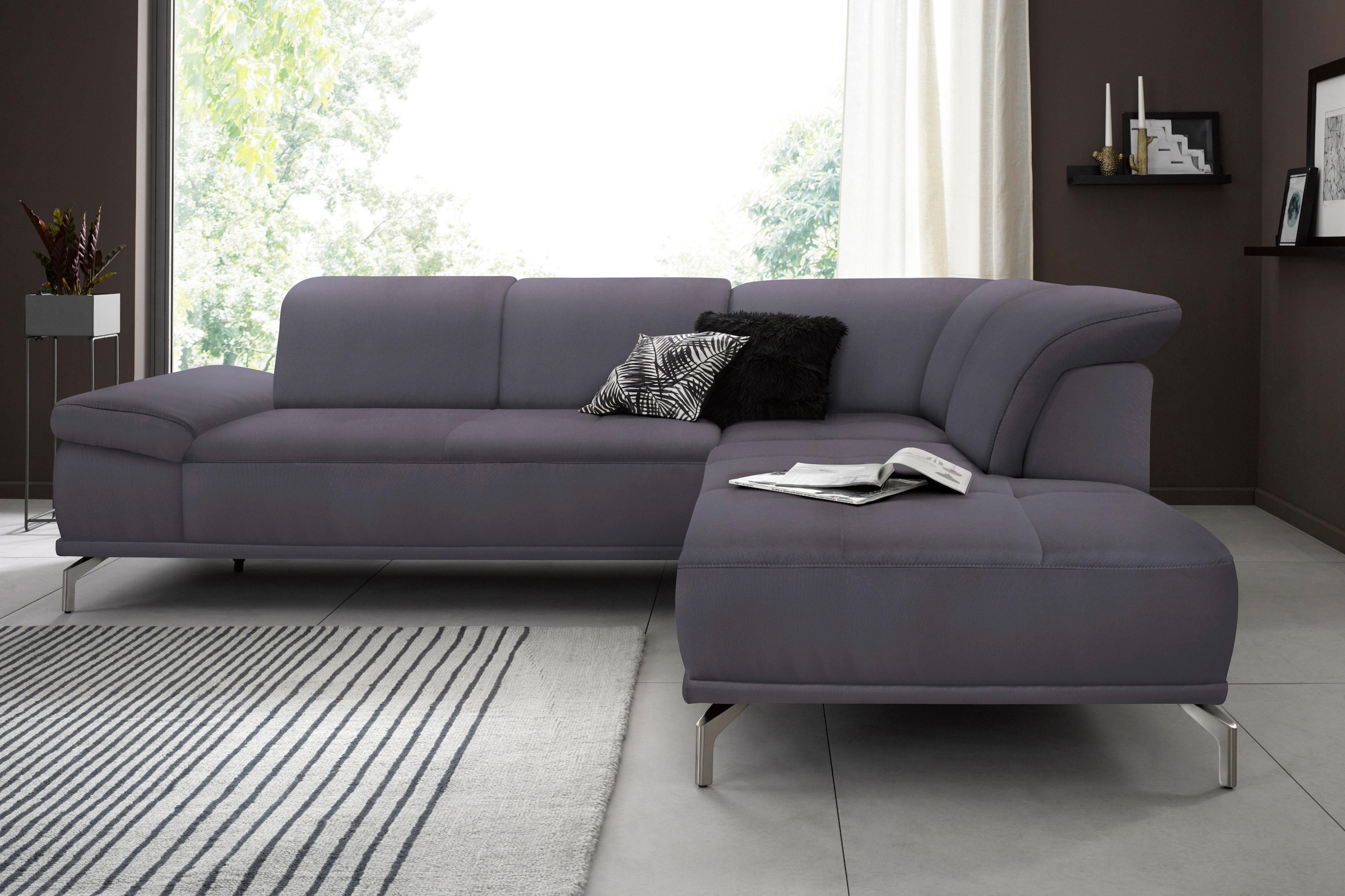 Home affaire Ecksofa "Caluna" Inkl.Sitztiefenverstellung, wahlweise mit Kop günstig online kaufen