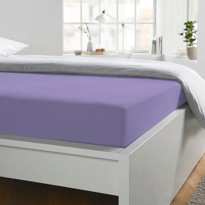 Schlafgut Spannbettlaken »Mako-Jersey aus 100% Baumwolle, Bettlaken«, für Matratzen bis 20 cm Höhe, in 90x200, 140x200 oder 180x200 cm