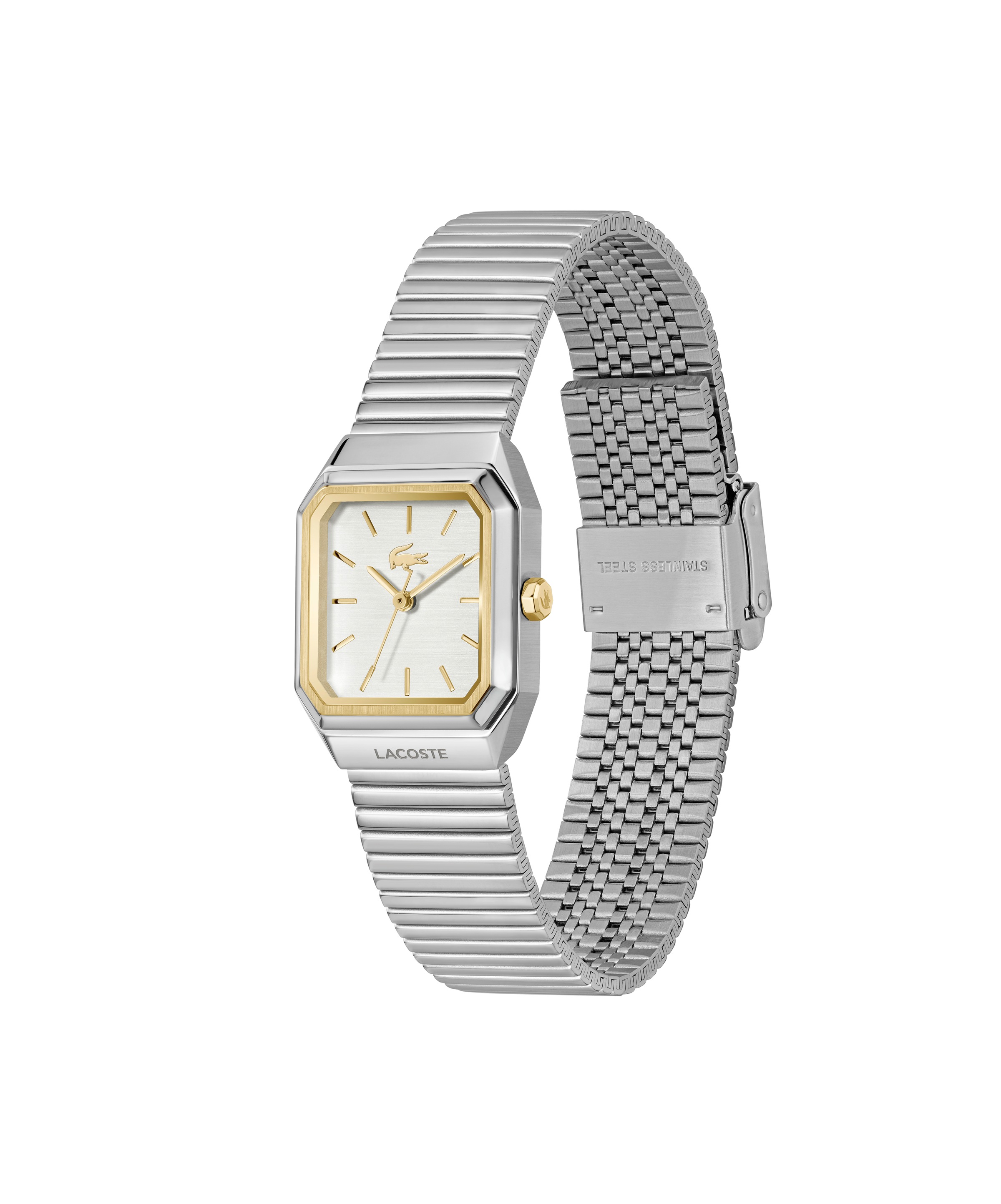 Lacoste Quarzuhr »RENE« Armbanduhr, Damenuhr, Edelstahlarmband, analog