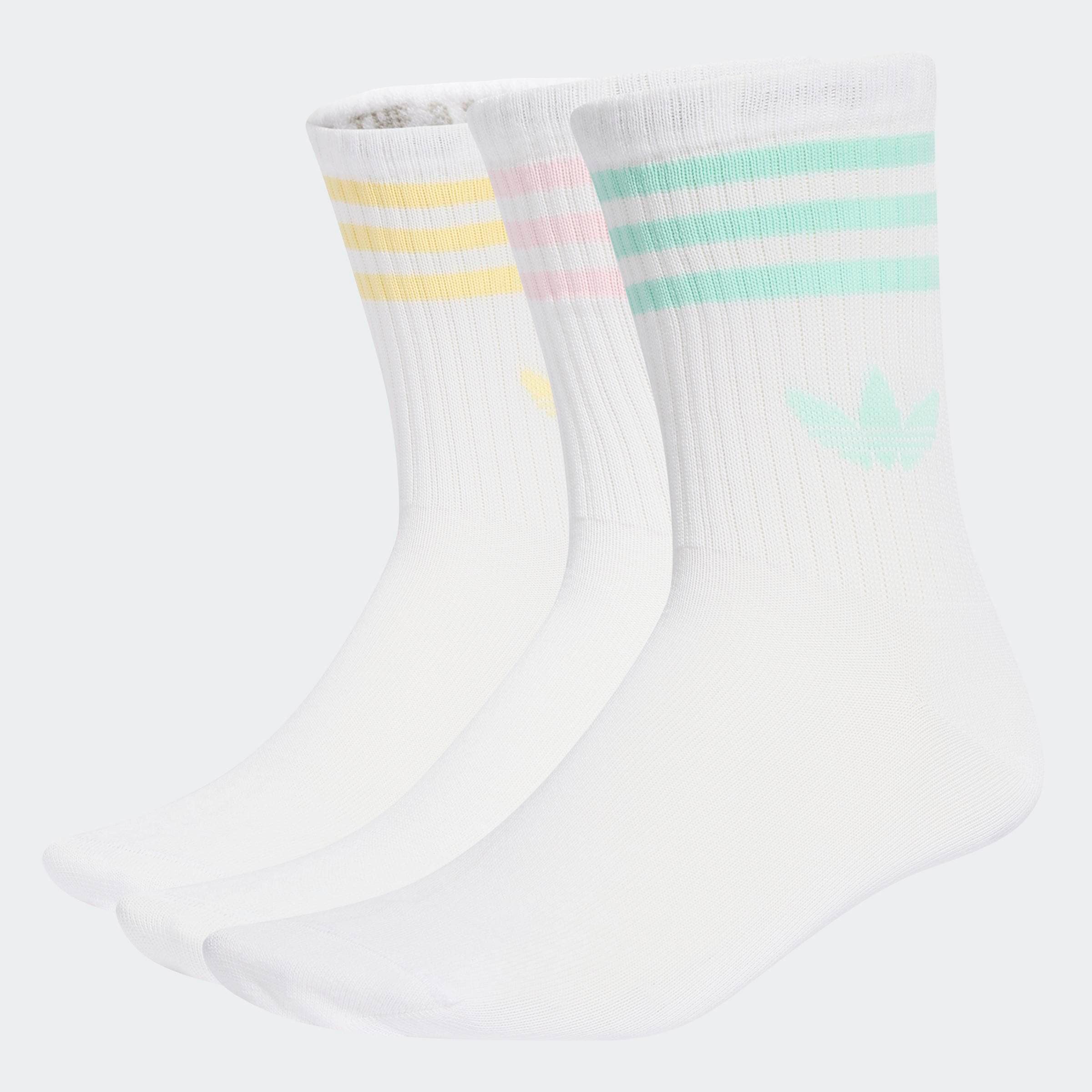 adidas Originals Sportsocken "3-STREIFEN CREW 3ER-PACK" 3 Paar tlg. knöchellange Passform, mit 3-Streifen