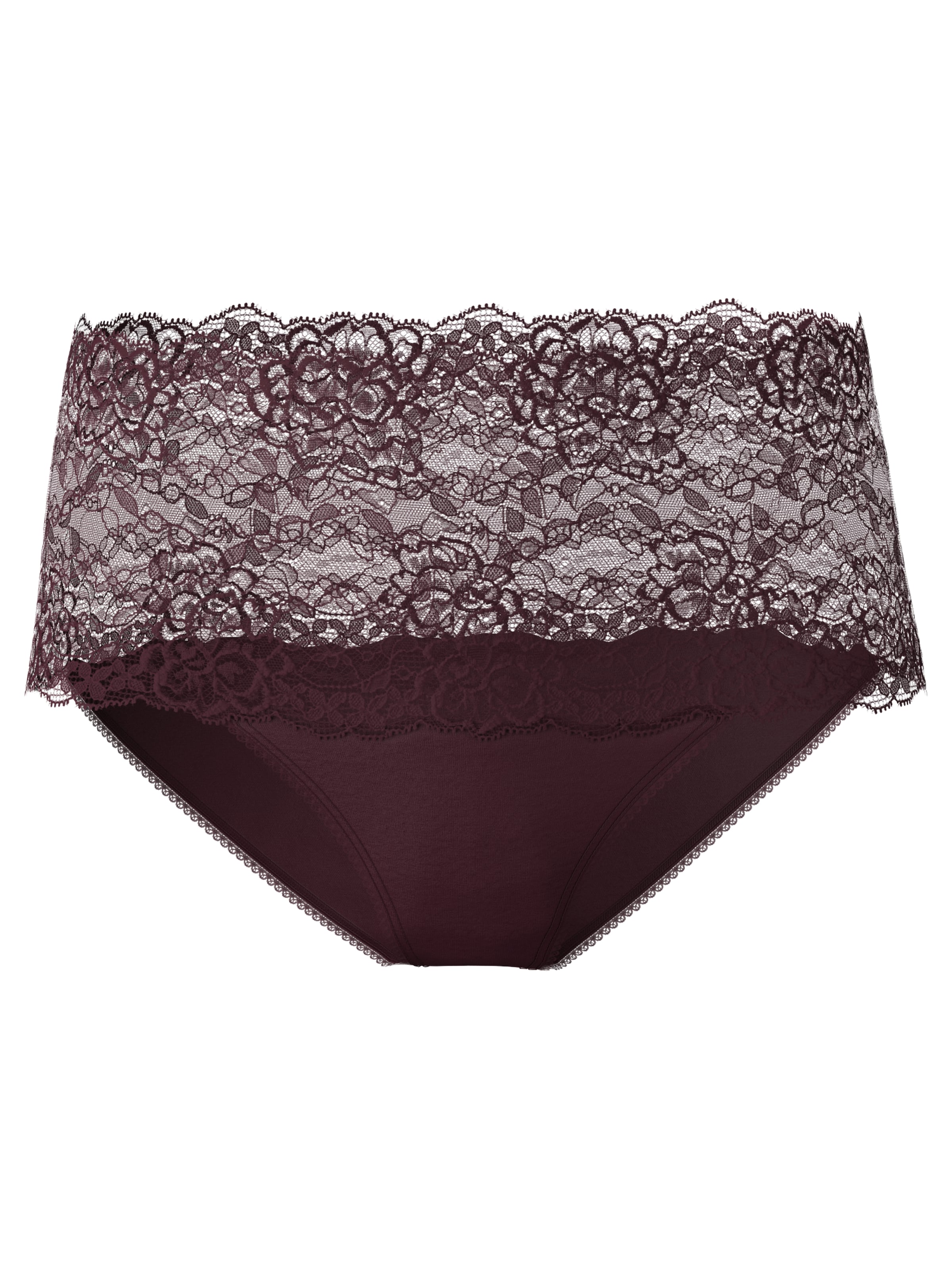 CALIDA High-Waist-Slip »Sensual Secrets«, breiter Spitzenbund, Viskose-Mix, Single Jersey, elastisch, weich