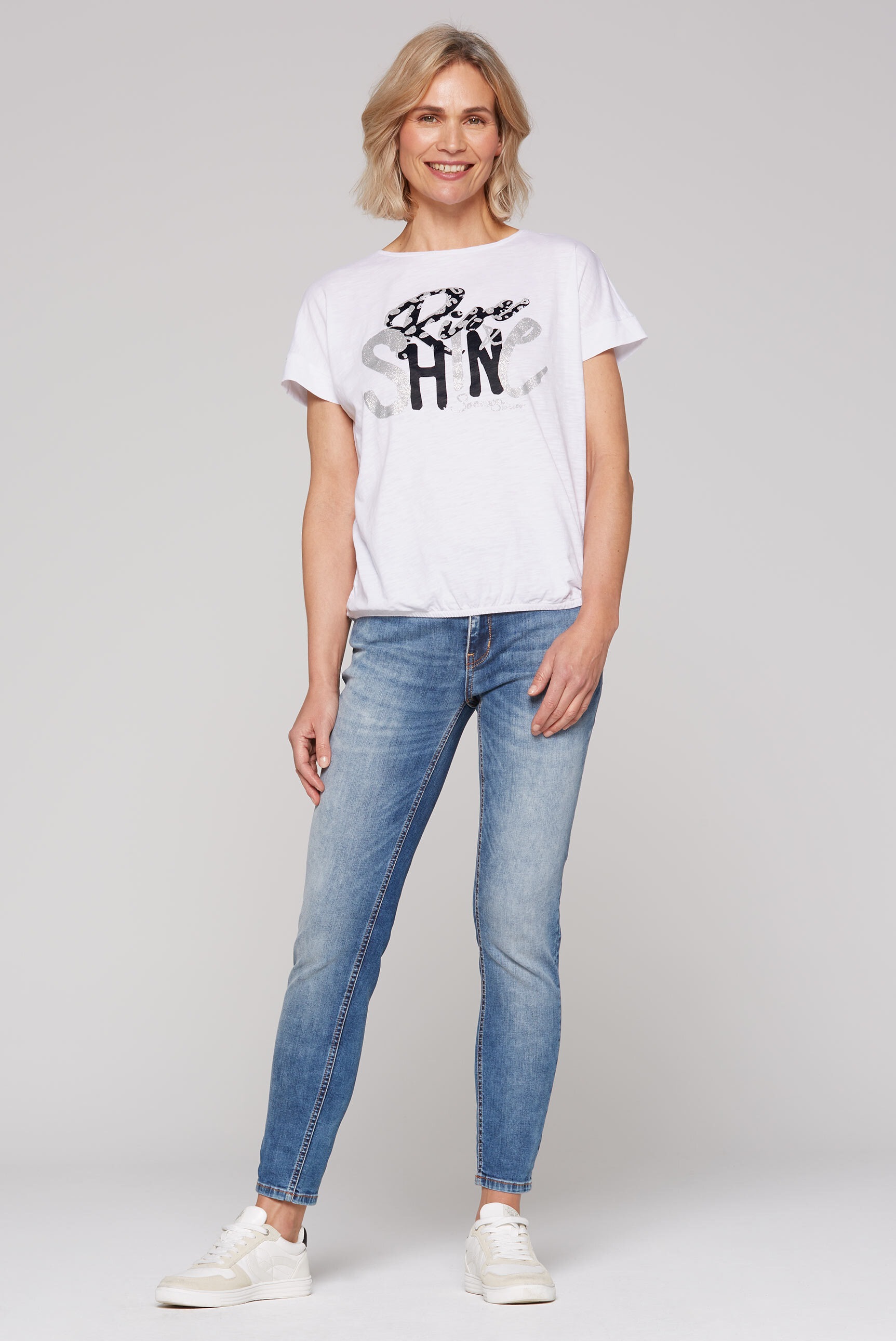 SOCCX Rundhalsshirt, mit Gummizug im Saum