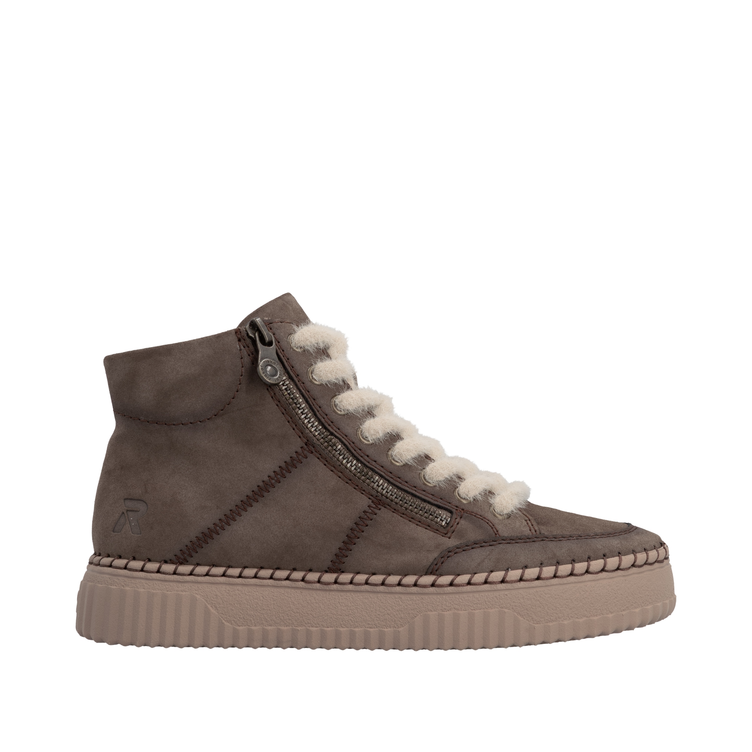 Rieker Schnürboots  Plateauboots, Stiefelette mit extravaganten Schnürsenkeln