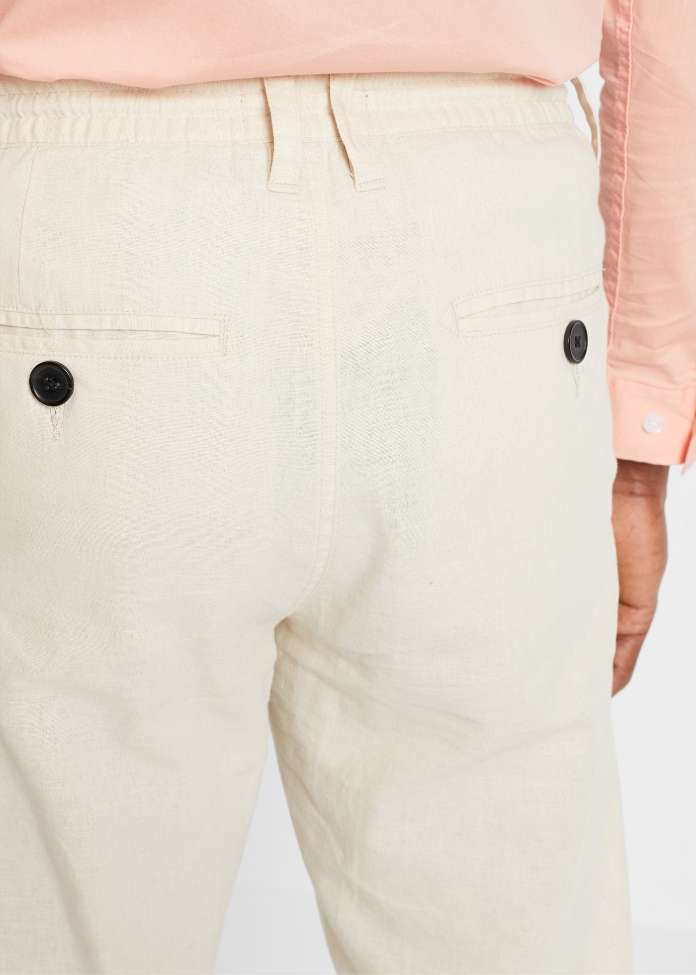 Thumbnail - bonprix Chinohose aus Leinen, mit Bändchen zur Weitenanpassung, relaxed fit