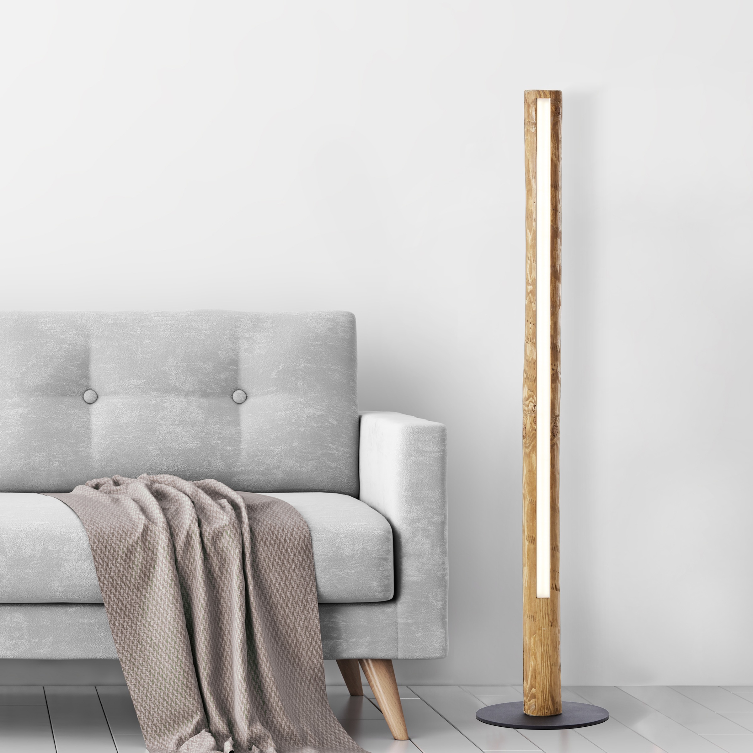 kiefer lm, | 1 gebeizt cm, 141 Holz/Metall, H Stehlampe BAUR dimmbar, LED Brilliant »Odun«, flammig-flammig, warmweiß, 2900