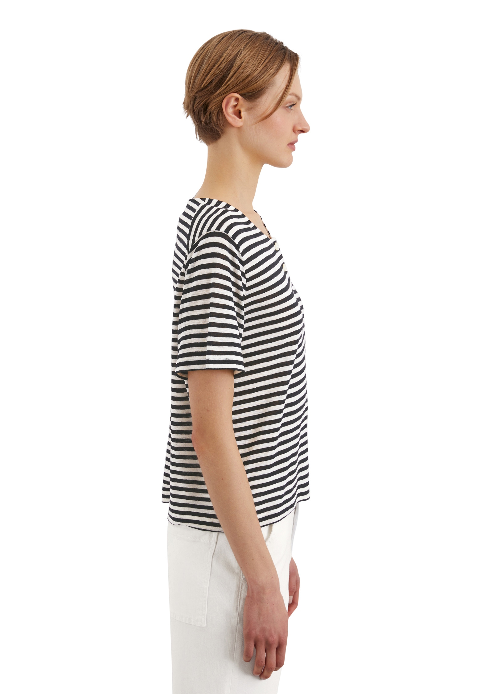 Marc O'Polo T-Shirt »aus TENCEL™ Lyocell-Leinen-Mix«