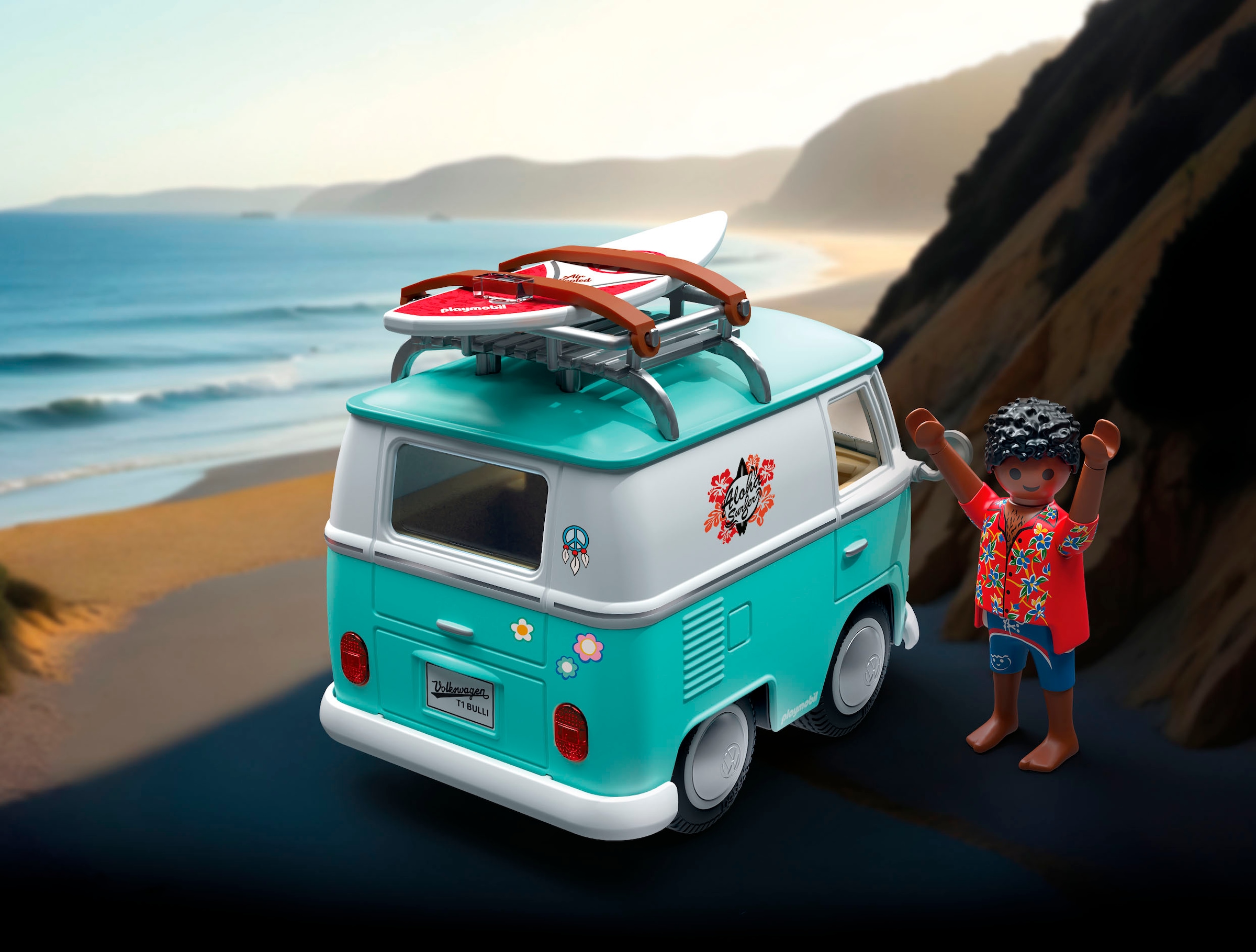 Playmobil® Konstruktions-Spielset »PLAYMOBIL X Volkswagen T1 Camper (71857), Cars«, (31 St.), Made in Europe