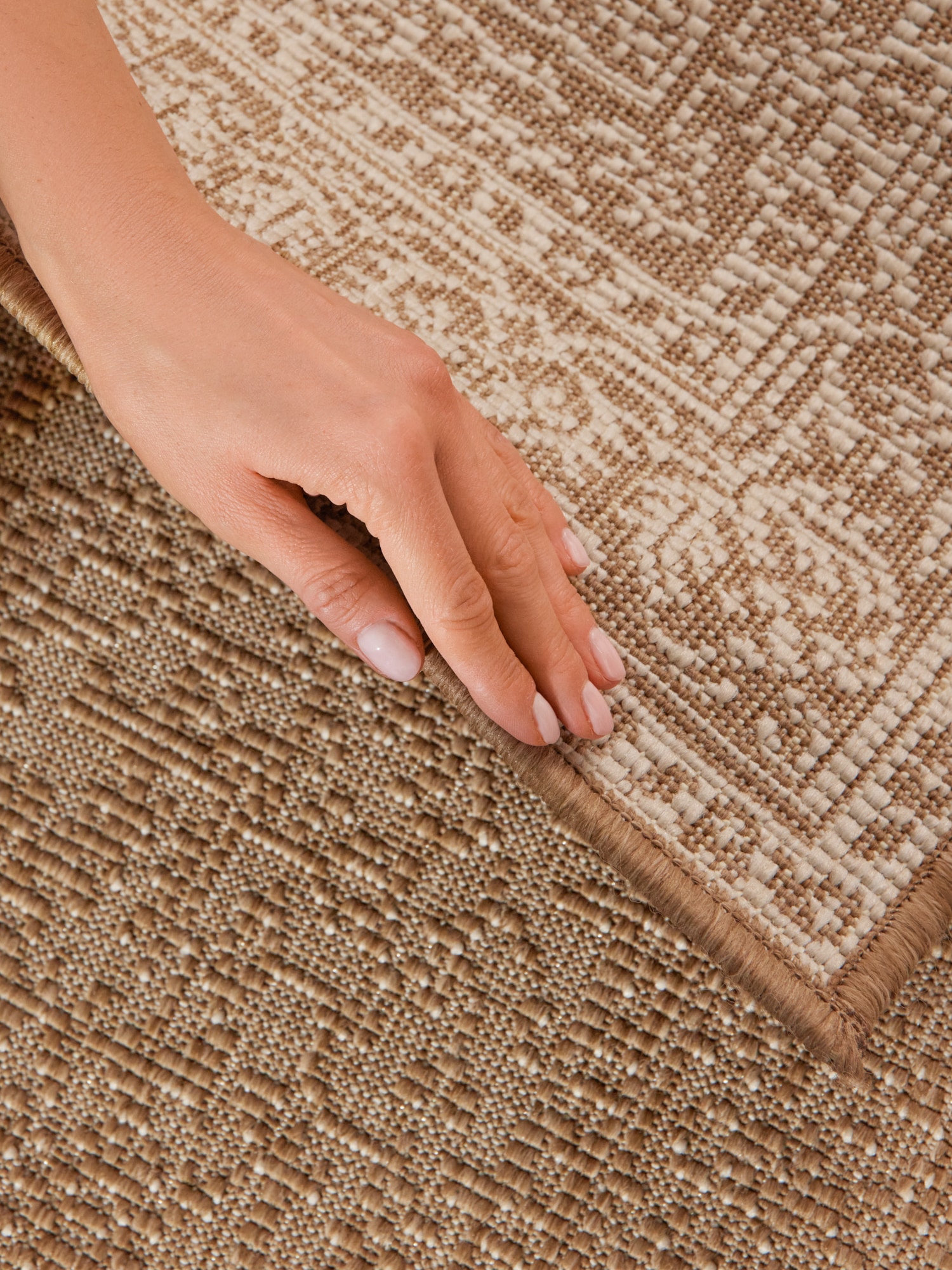 NORTHRUGS Outdoorteppich »Kona Wendeteppich«, rechteckig, 5 mm Höhe, In und Outdoor, Flachgewebe, wetterfest, pflegeleicht, robust