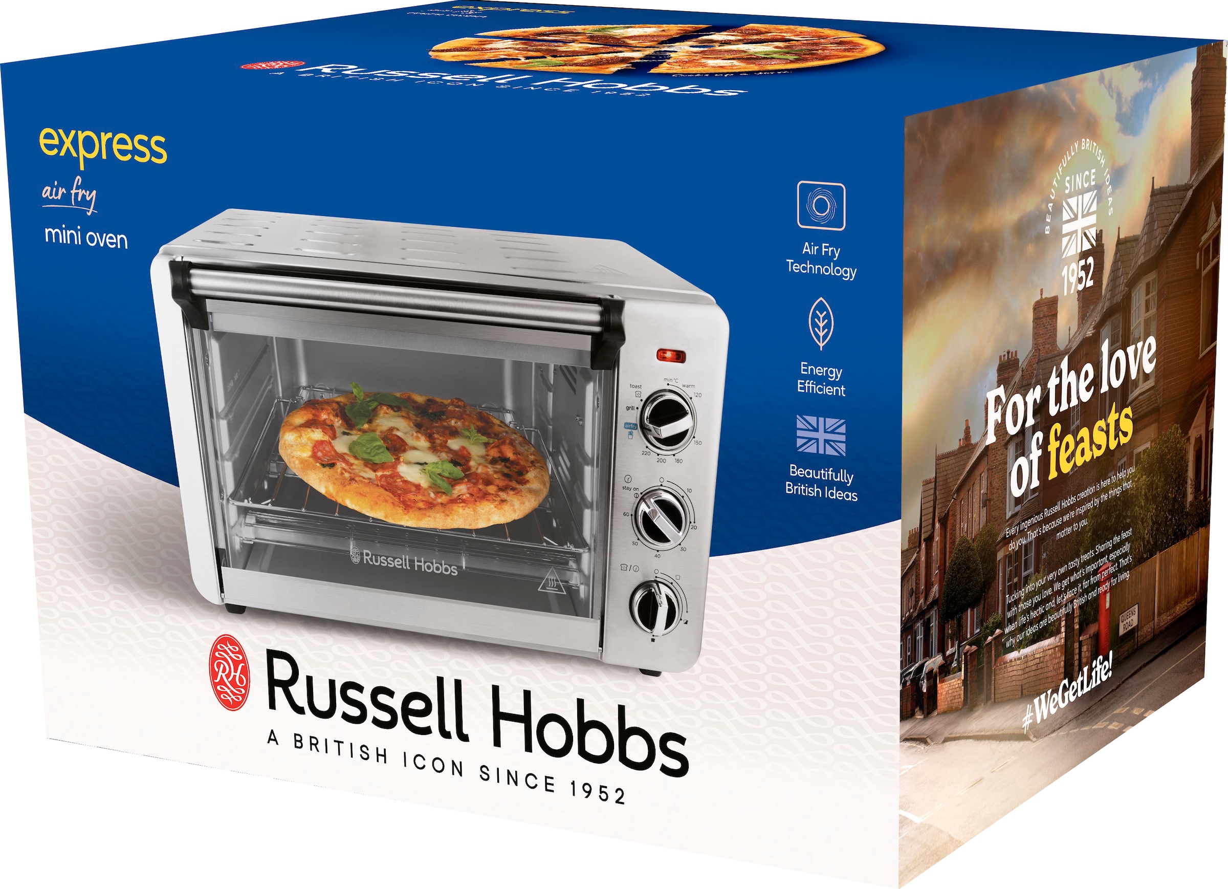 RUSSELL HOBBS Minibackofen »Express AIRFRY 26680-56«, 12 l nutzbare Kapazität - 5 Funktionen, AirFry Technologie