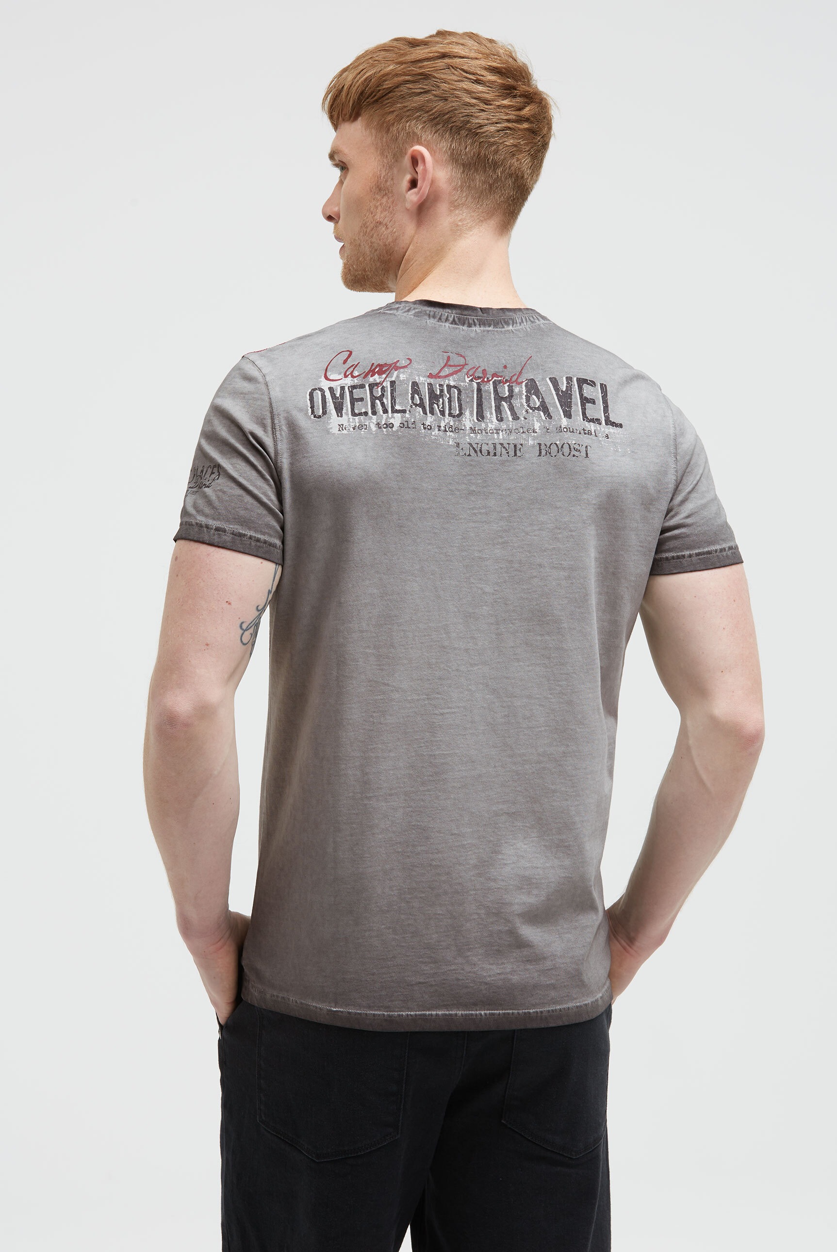 CAMP DAVID Rundhalsshirt, mit Kontrastnähten