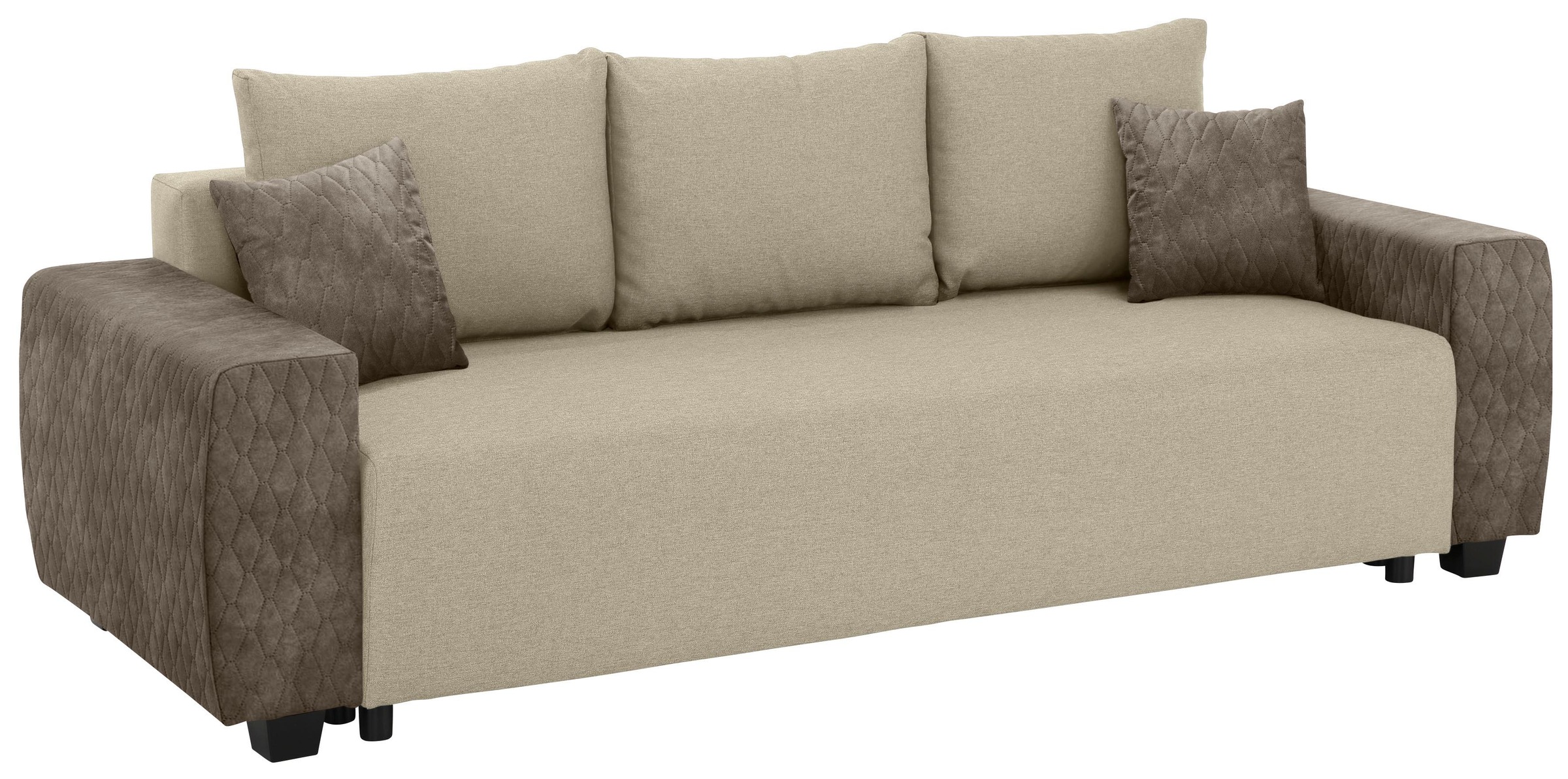 Thumbnail - Home affaire Schlafsofa "Bella, B: 241 cm, Liegefl. 142x194 cm" mit Bettfunktion, Bettkasten & 2 Zierkissen, Federkern