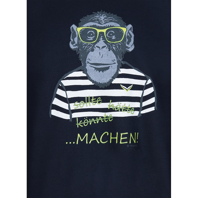 kaufen großem »TRIGEMA Sweatshirt Affen-Druckmotiv« Trigema | Sweatshirt BAUR mit ▷