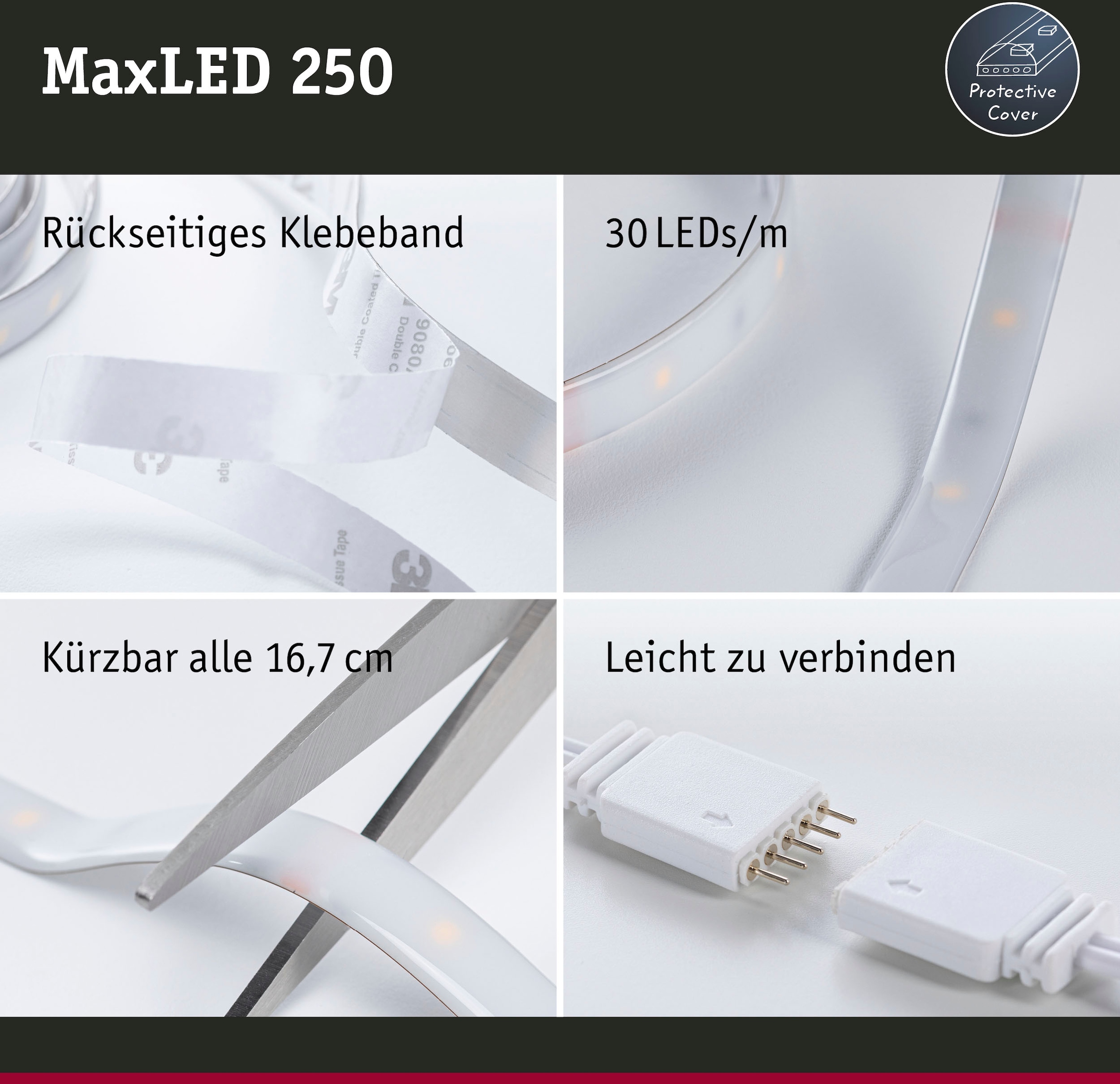 Paulmann LED-Streifen »MaxLED 250 Basisset Smart Home Zigbee IP44 15W 600  600lm«, 1 St.-flammig, 3m, RGBW, beschichtet bestellen | BAUR