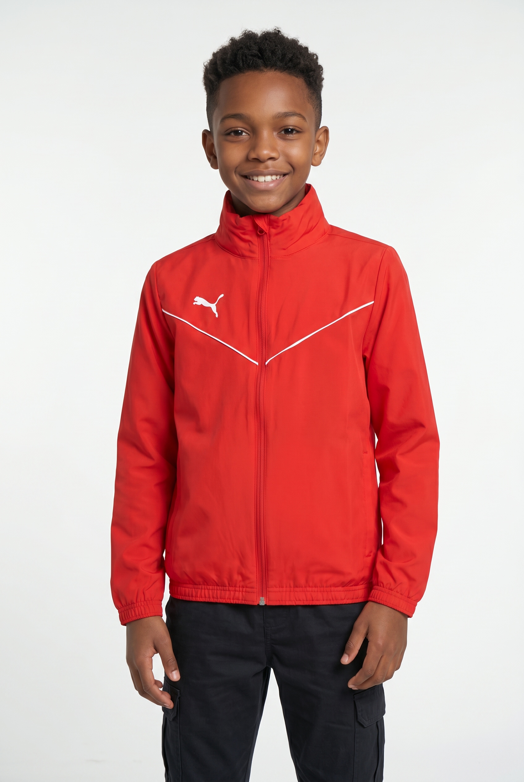 PUMA Windbreaker "TEAMRISE ALL WEATHER JKT JR" mit Kapuze sportlicher Stil, mit Kapuze, mit Reißverschlusstasche, Regular Fit