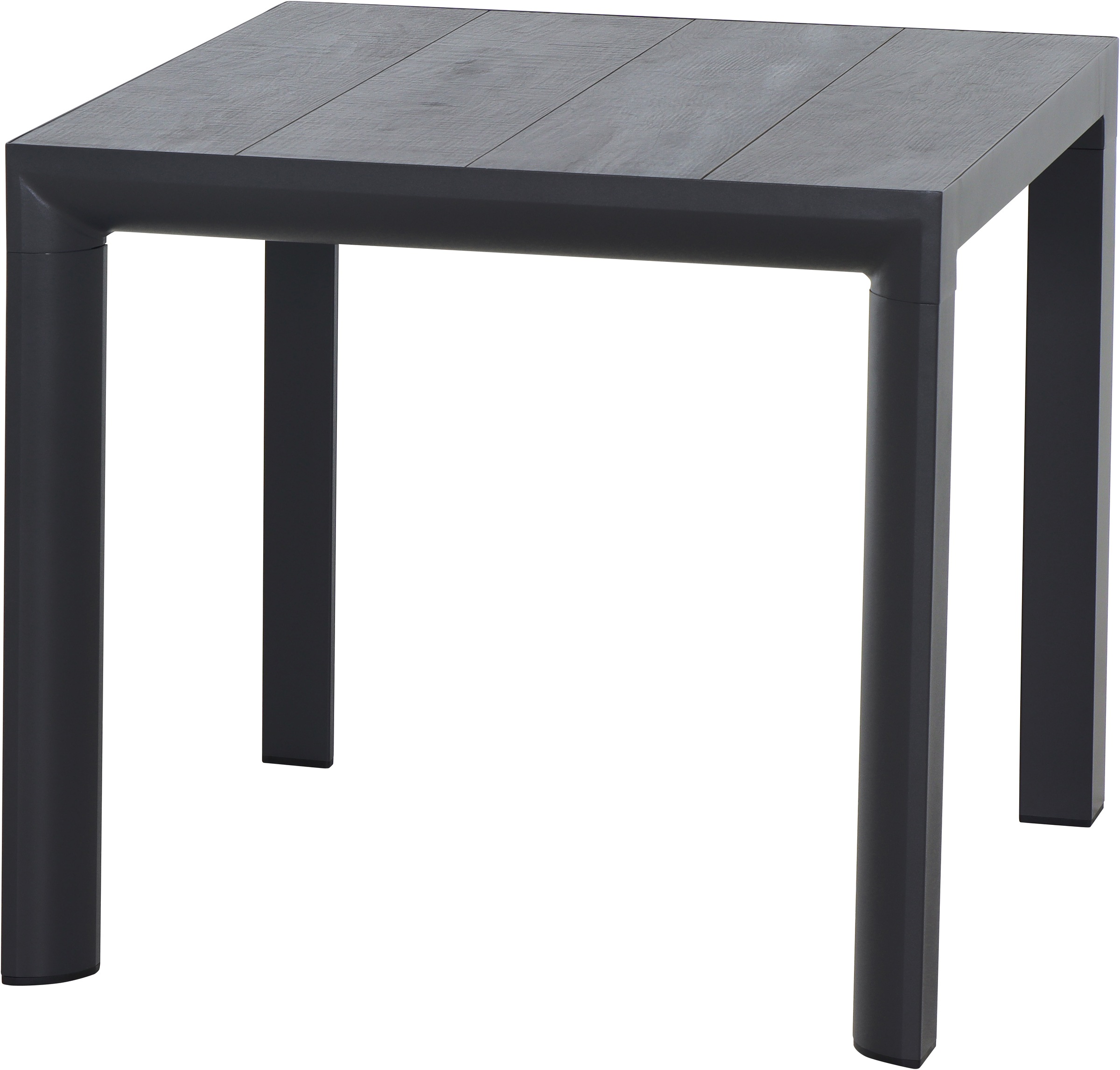 Siena Garden Gartentisch »SILVA Tisch 80 x 80cm matt anthrazit/wood-grey« Aluminiumgestell matt anthrazit, Tischplatte aus Keramik in wood grey