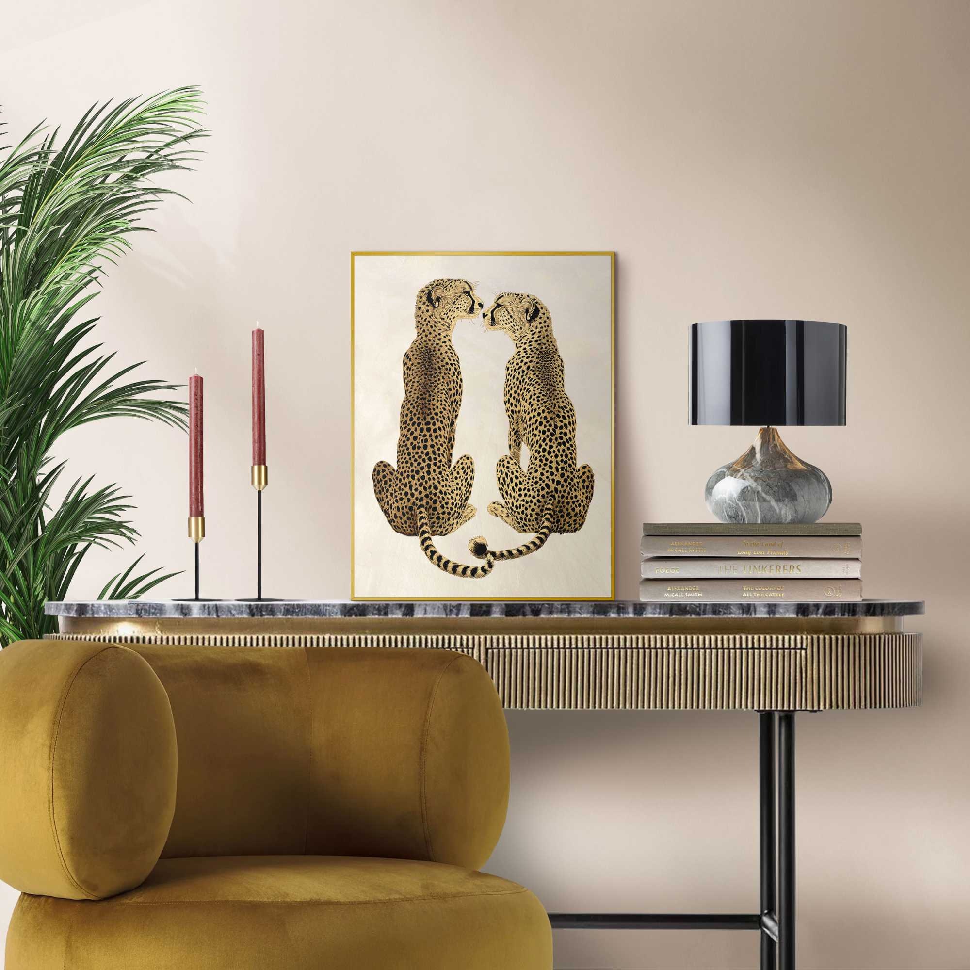 Reinders Poster "Loving Cheetas", Hobbyraum - Gelb - MDF - Tiere - 30x40 cm günstig online kaufen