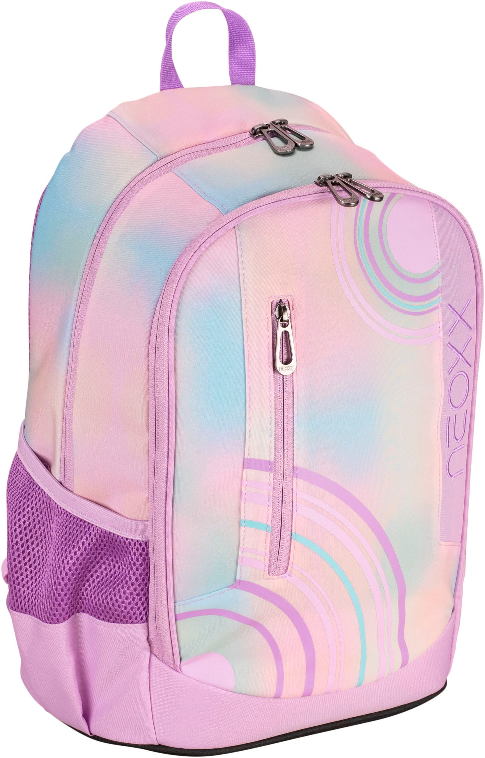 neoxx Schulrucksack »Flow, Candy Party«, teilweise aus recyceltem Material