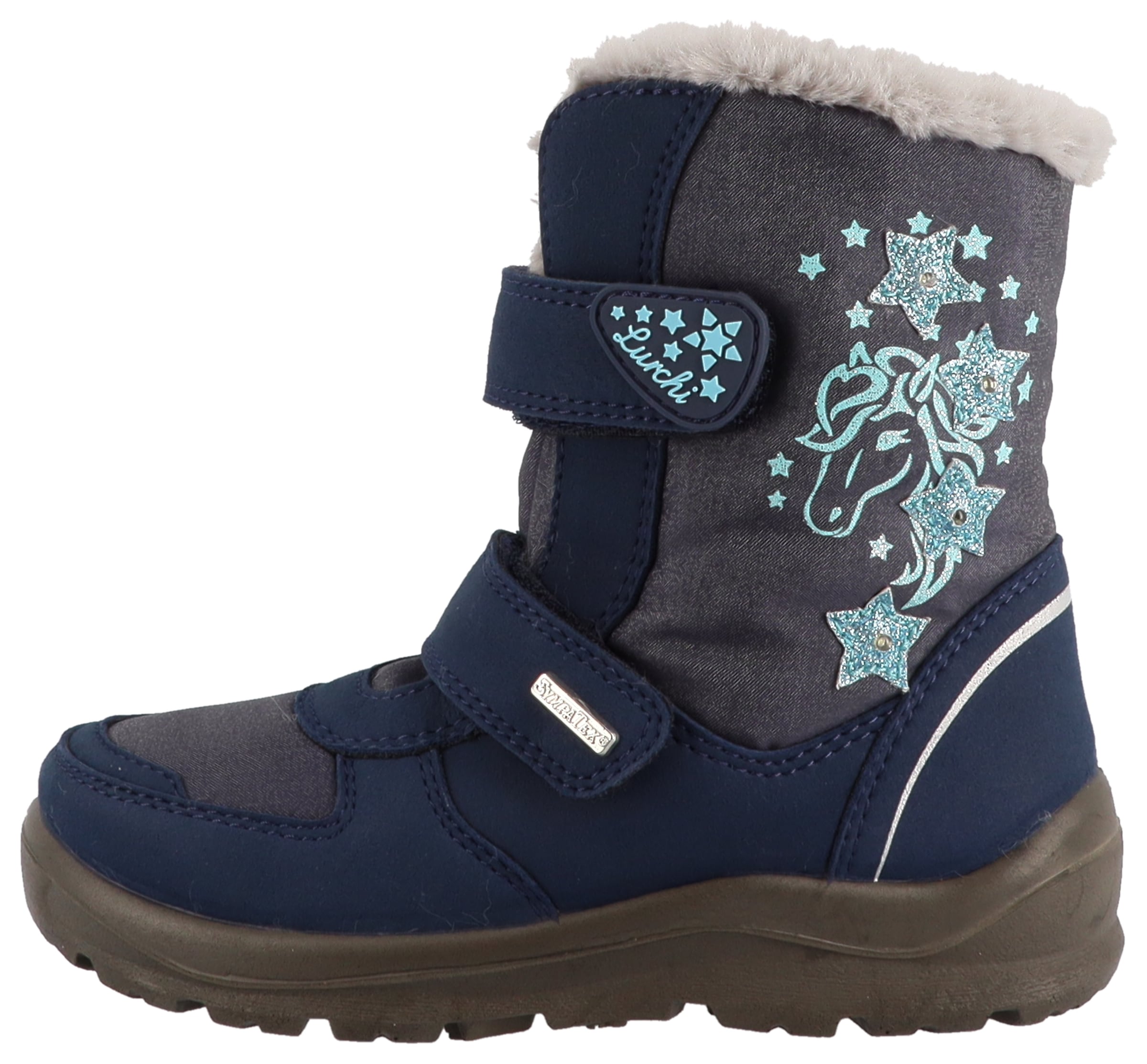 Lurchi Winterboots »Kasandra SYMPATEX«, Klettboots mit Glitzer, Größenschablone zum Download