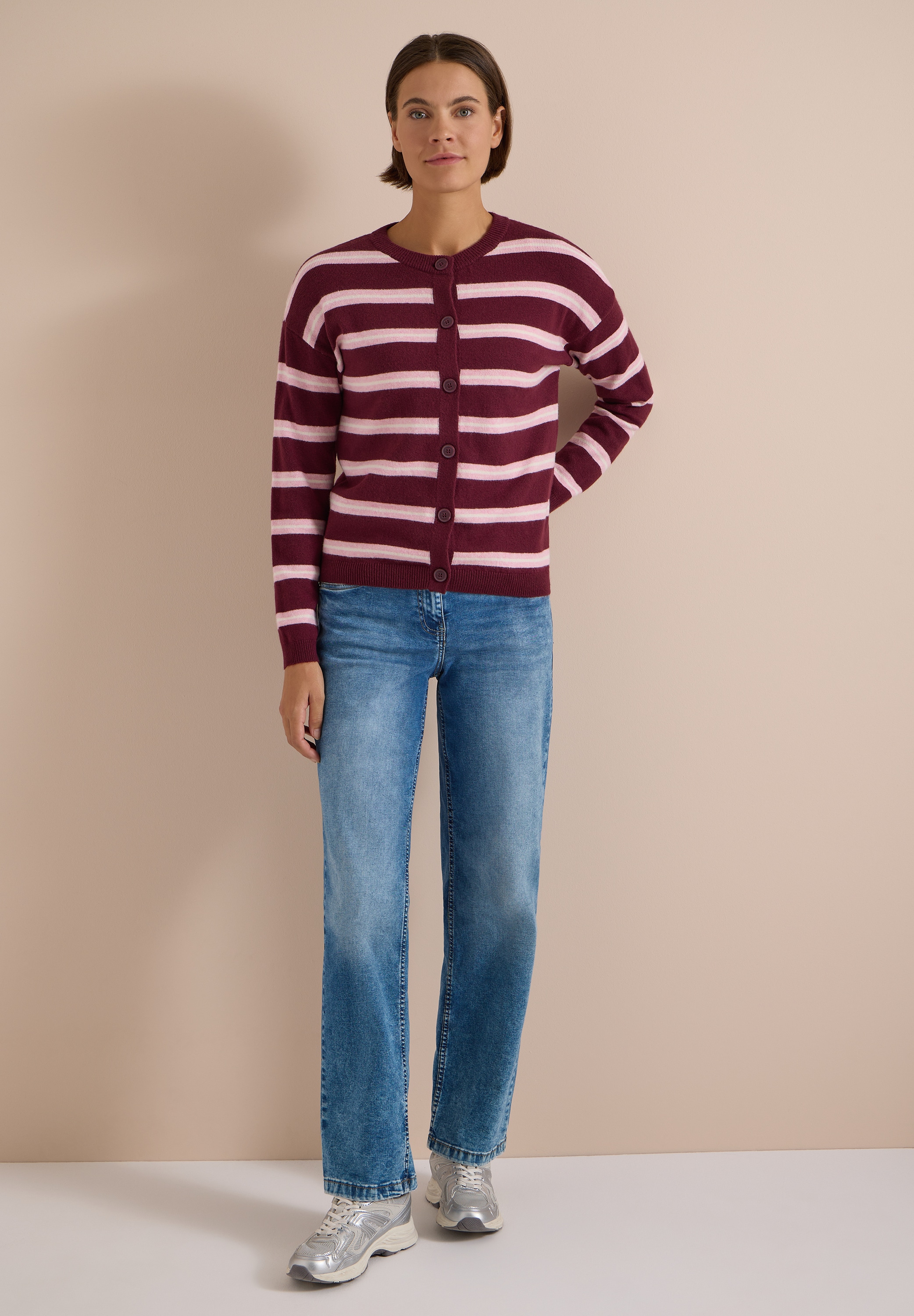 Cecil Cardigan aus softem Materialmix