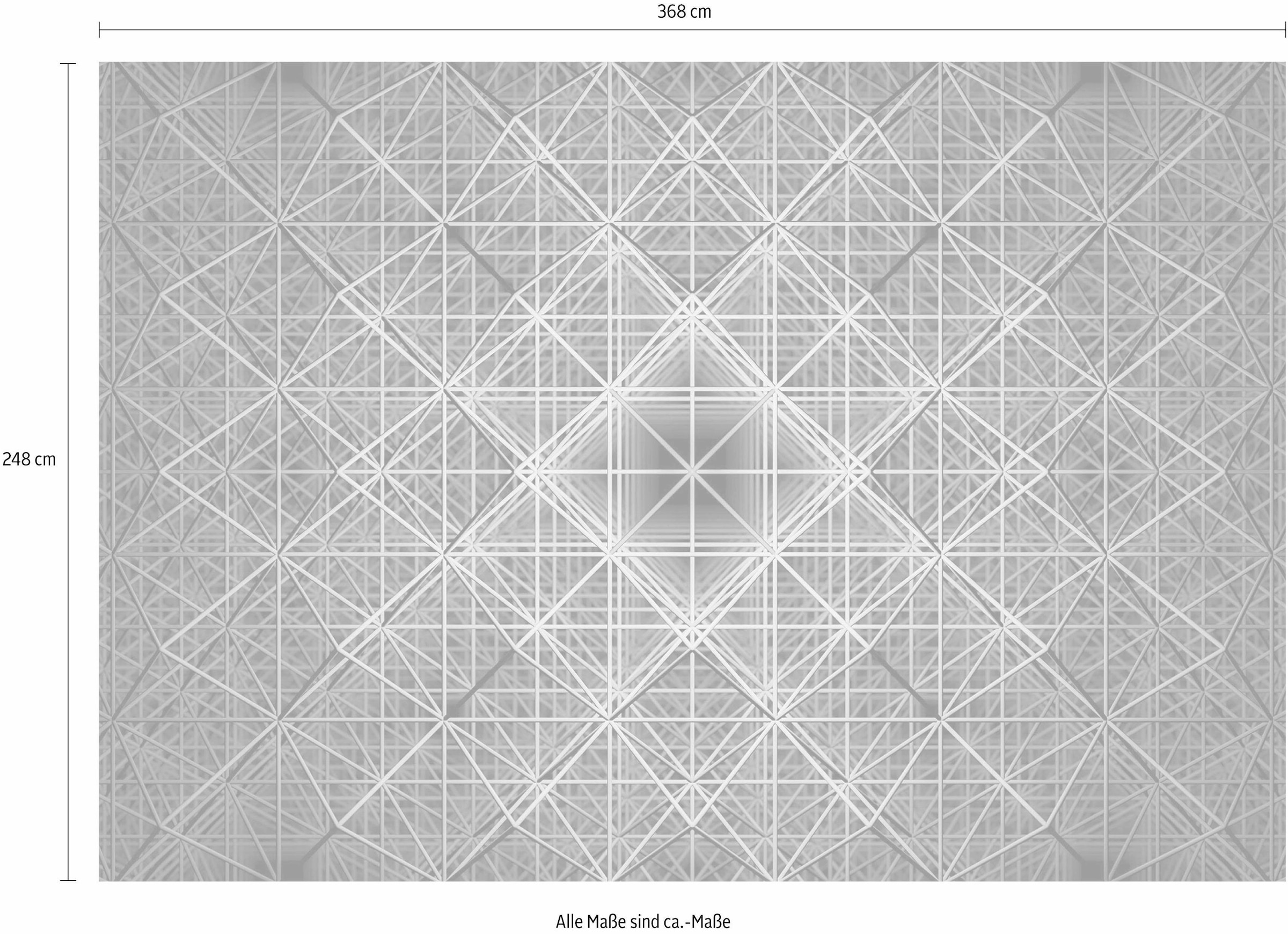 Komar Vliestapete »Vlies - Matrix - Größe 368 x 248 cm«, bedruckt, Wohnzimmer, Schlafzimmer